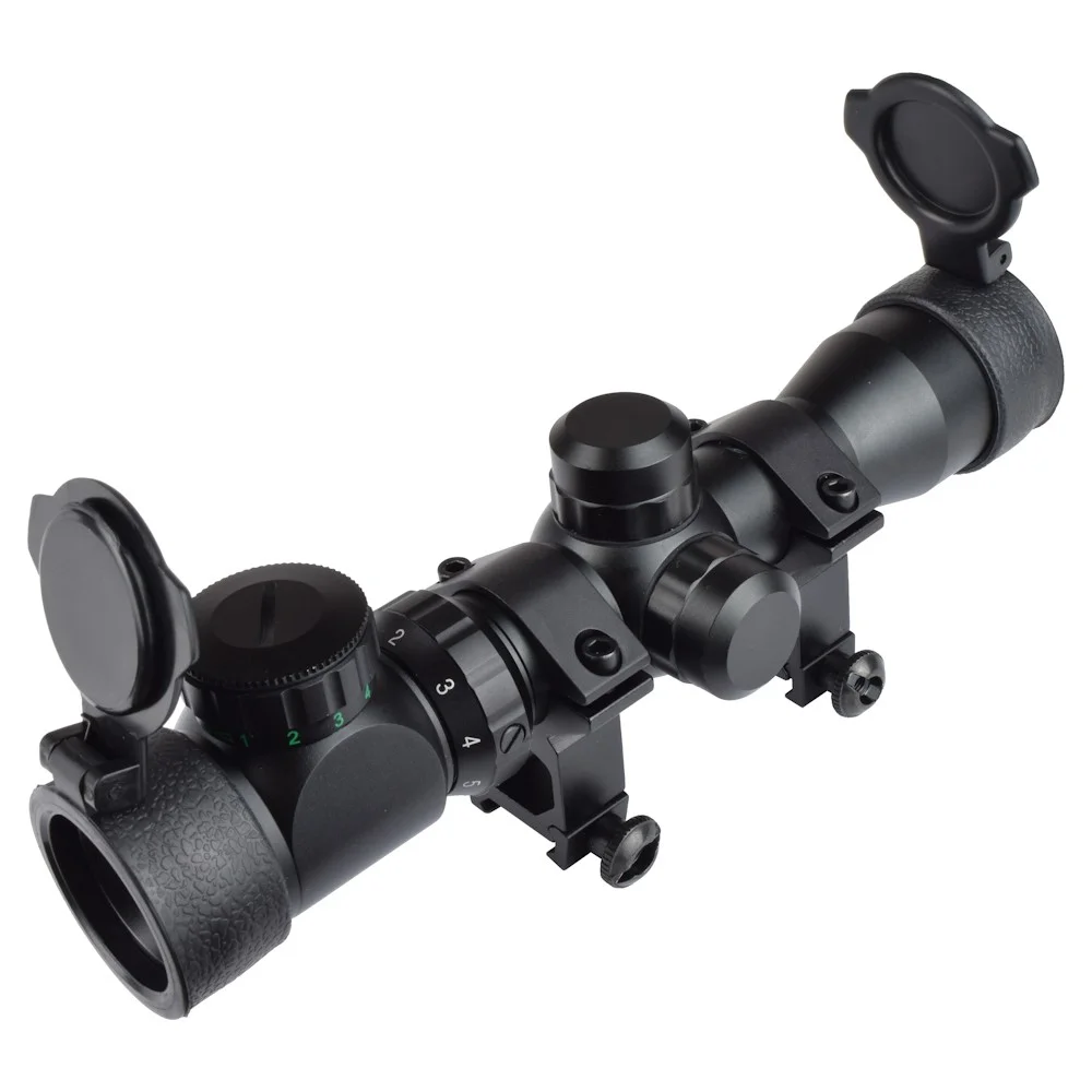 2-6x28 Zoomlu  Tüfeği Dürbünü Hedef Çizgili Çift Işıklı
