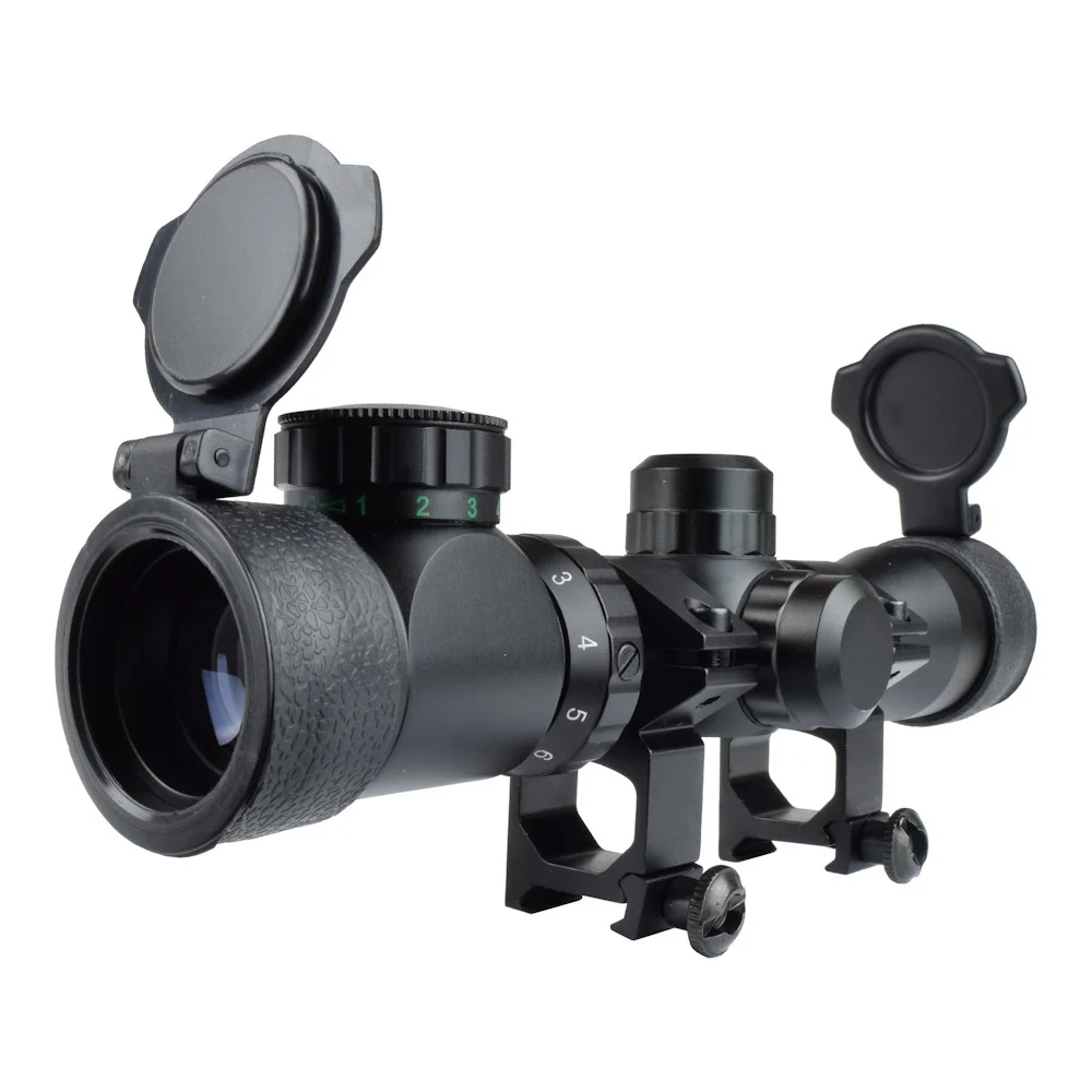 2-6x28 Zoomlu  Tüfeği Dürbünü Hedef Çizgili Çift Işıklı
