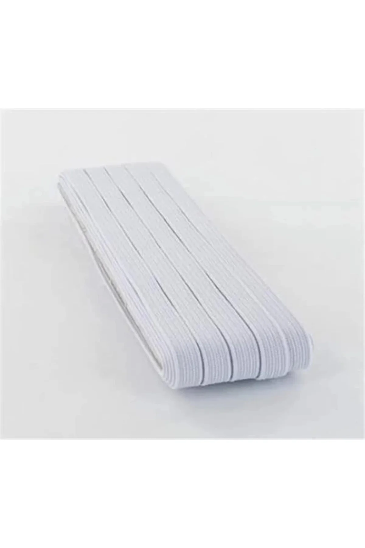 2 Adet 0.80 Cm Beyaz Bel Paça Don Lastiği Geniş Yassı Lastik 20 Metre