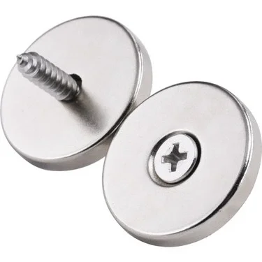 2 Adet 25x10/5x5,5 mm Neodyum Mıknatıs Havşa Delikli Magnet Vida Atılabilir N35 Nikel Paslanmaz