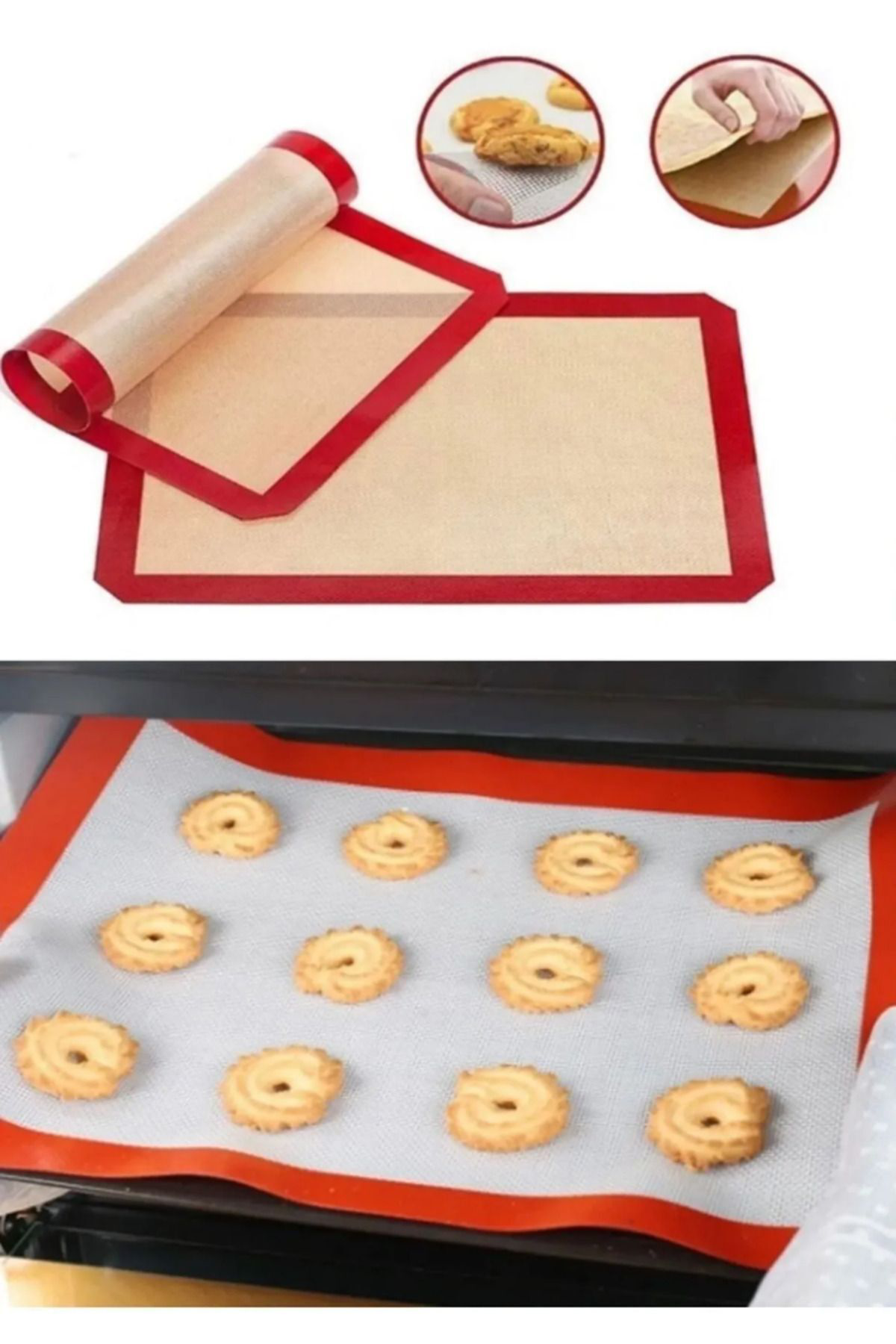 2 ADET 30x40 Fırınlanabilir Yıkanabilir Kendinden Yağlı Silikon P