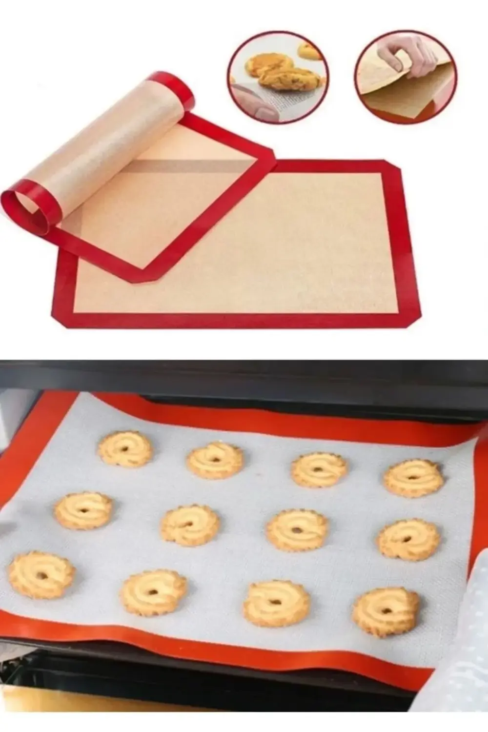 2 ADET 30x40 Fırınlanabilir Yıkanabilir Kendinden Yağlı Silikon P