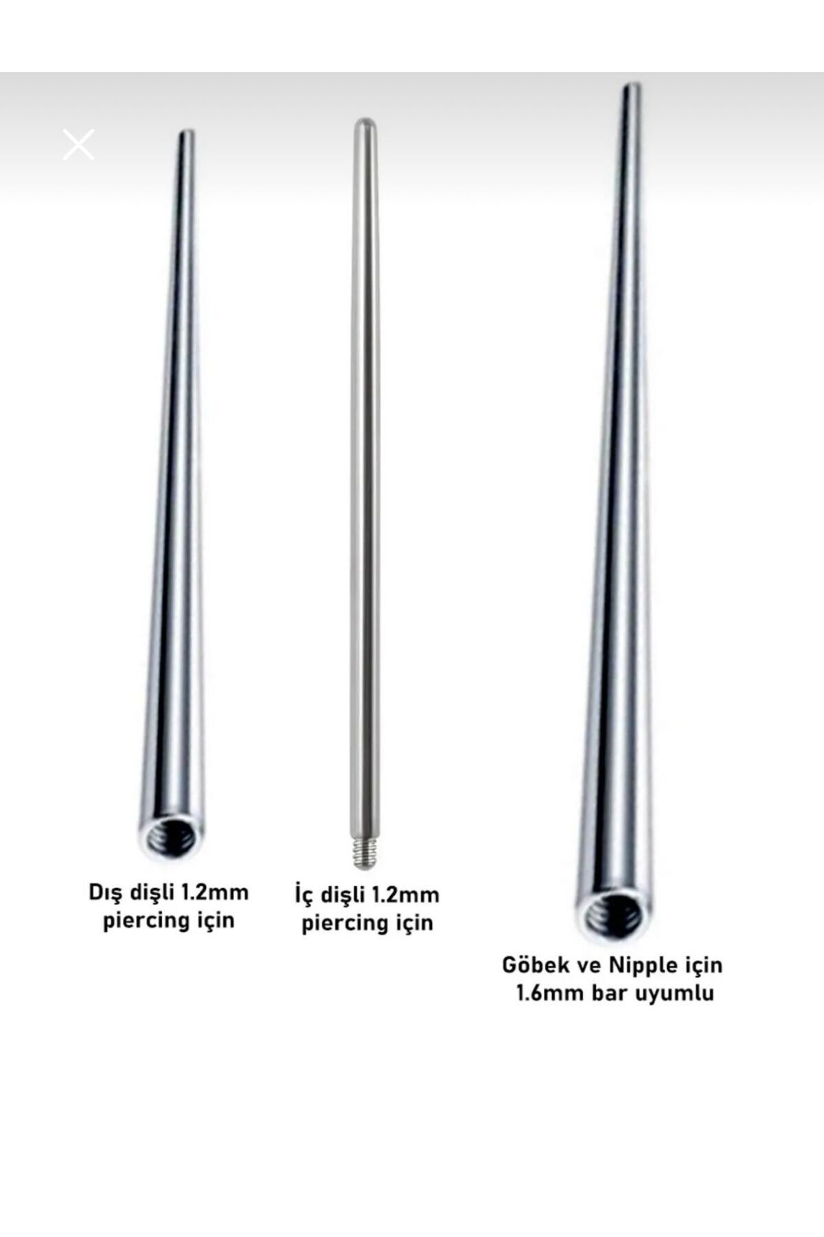 2 adet 316 l çelik göbek nipple dil piercingleri için kolay geçiş