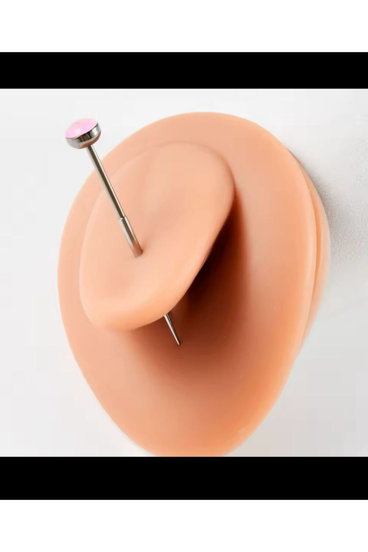 2 adet 316 l çelik göbek nipple dil piercingleri için kolay geçiş