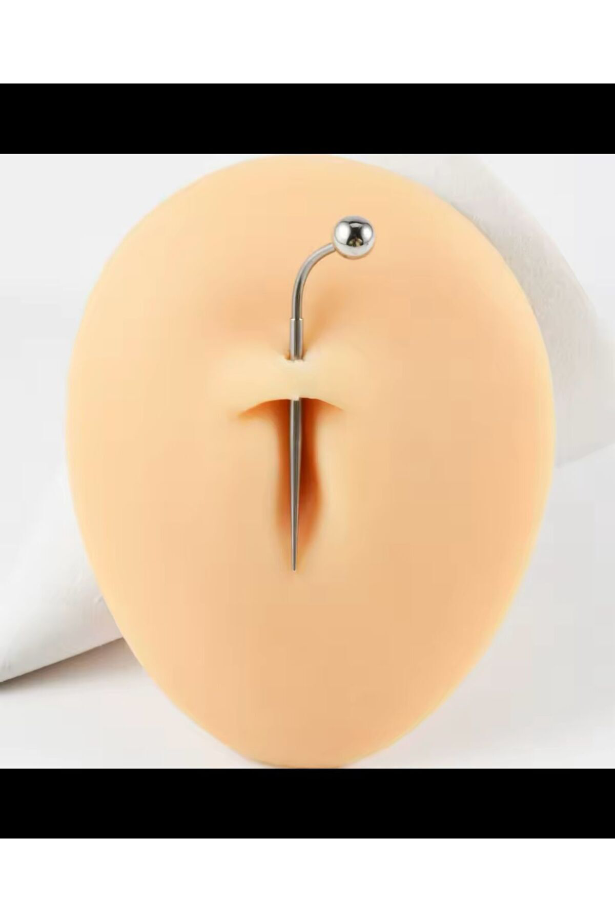 2 adet 316 l çelik göbek nipple dil piercingleri için kolay geçiş