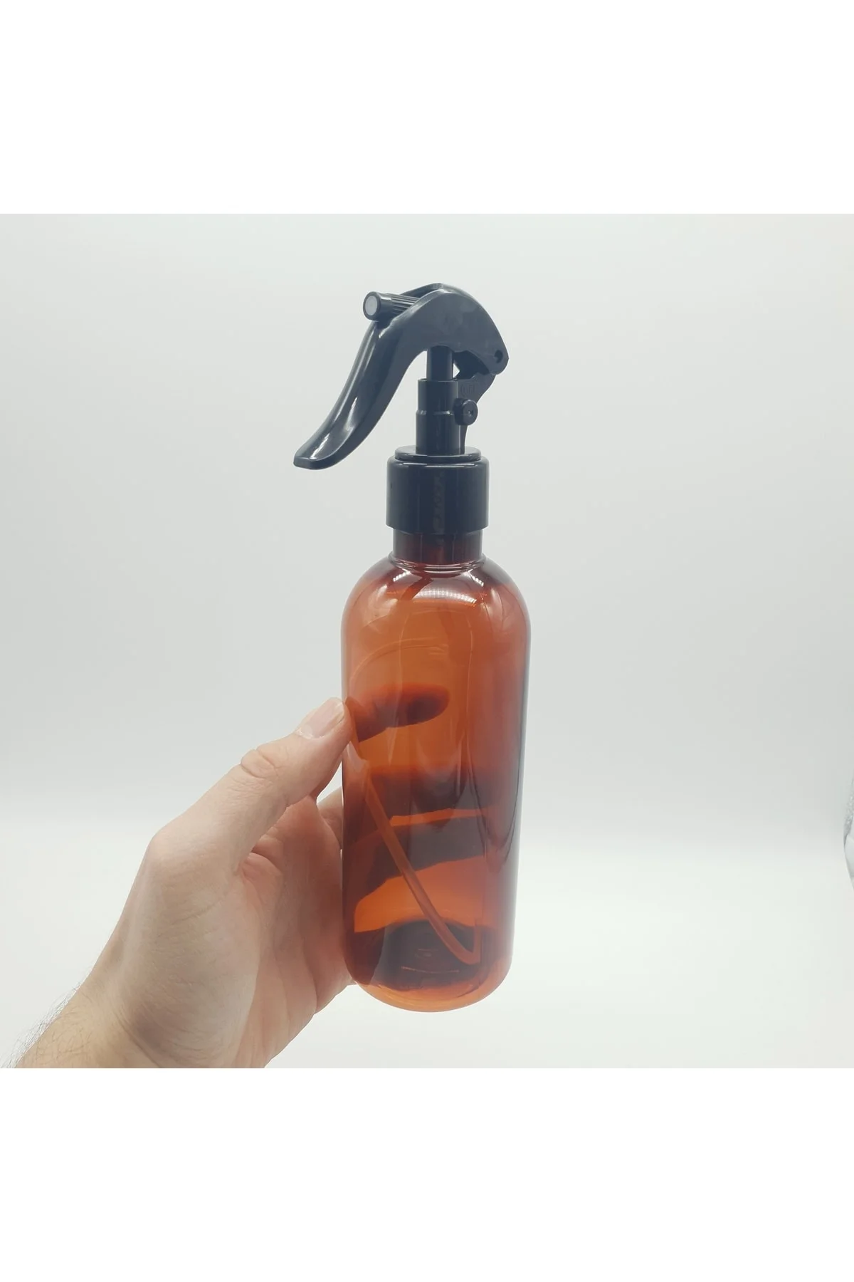 2 Adet 400 Cc Amber Pet Şişe Mermi Model Triger Sprey Kapak