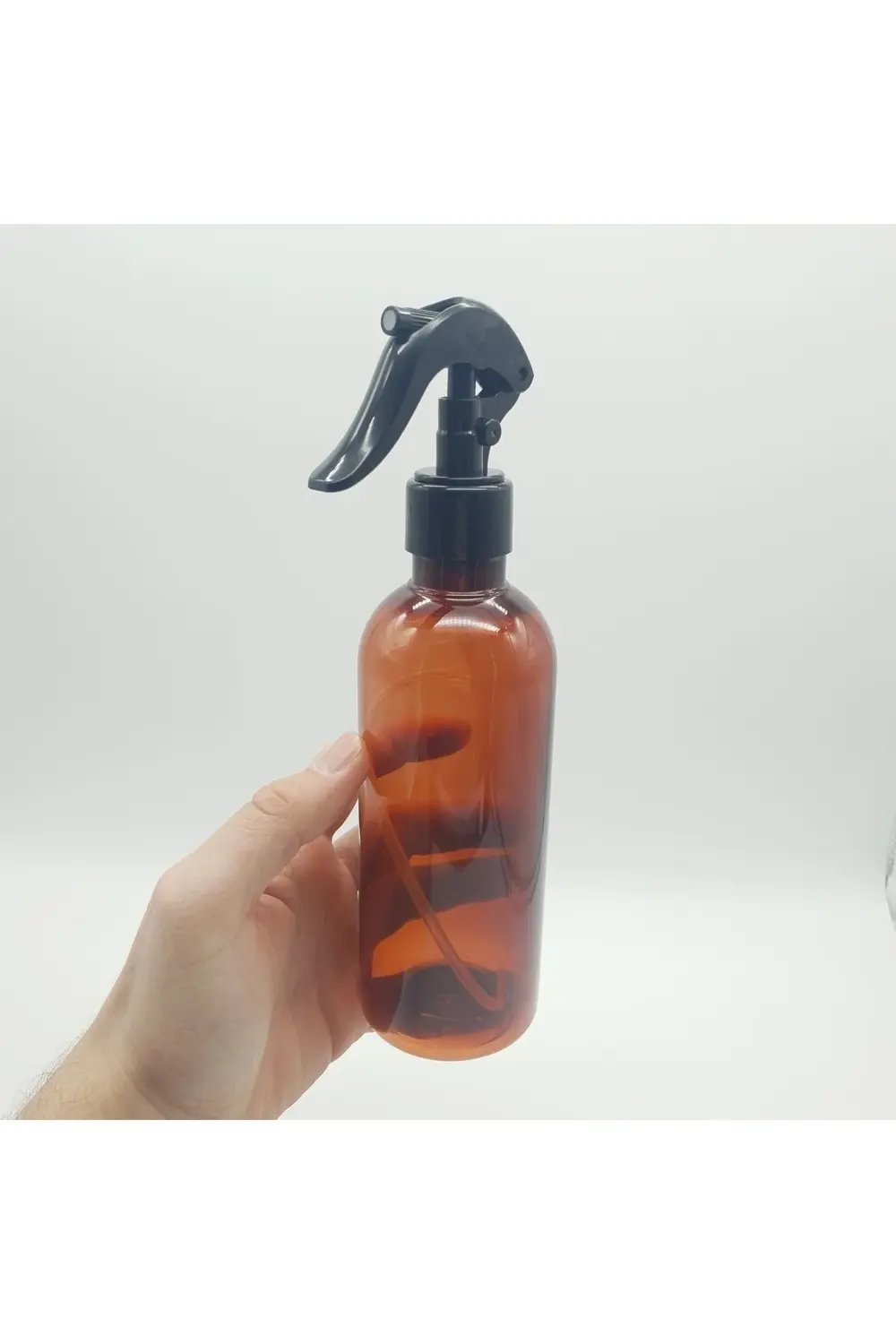 2 Adet 400 Cc Amber Pet Şişe Mermi Model Triger Sprey Kapak