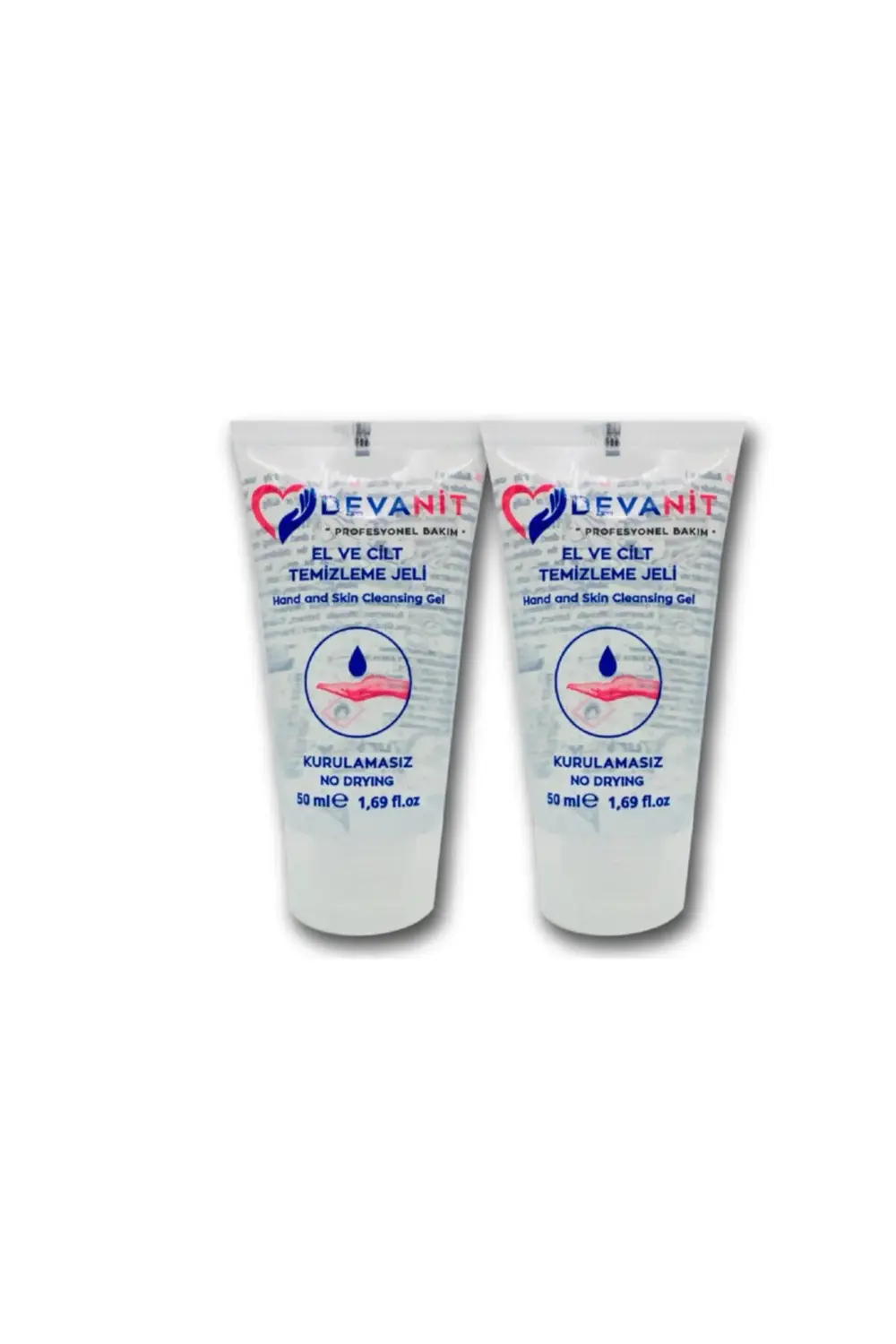 2 Adet 50 ml Tüp Jel Devanit Dezenfektan - El Temizleme Jeli