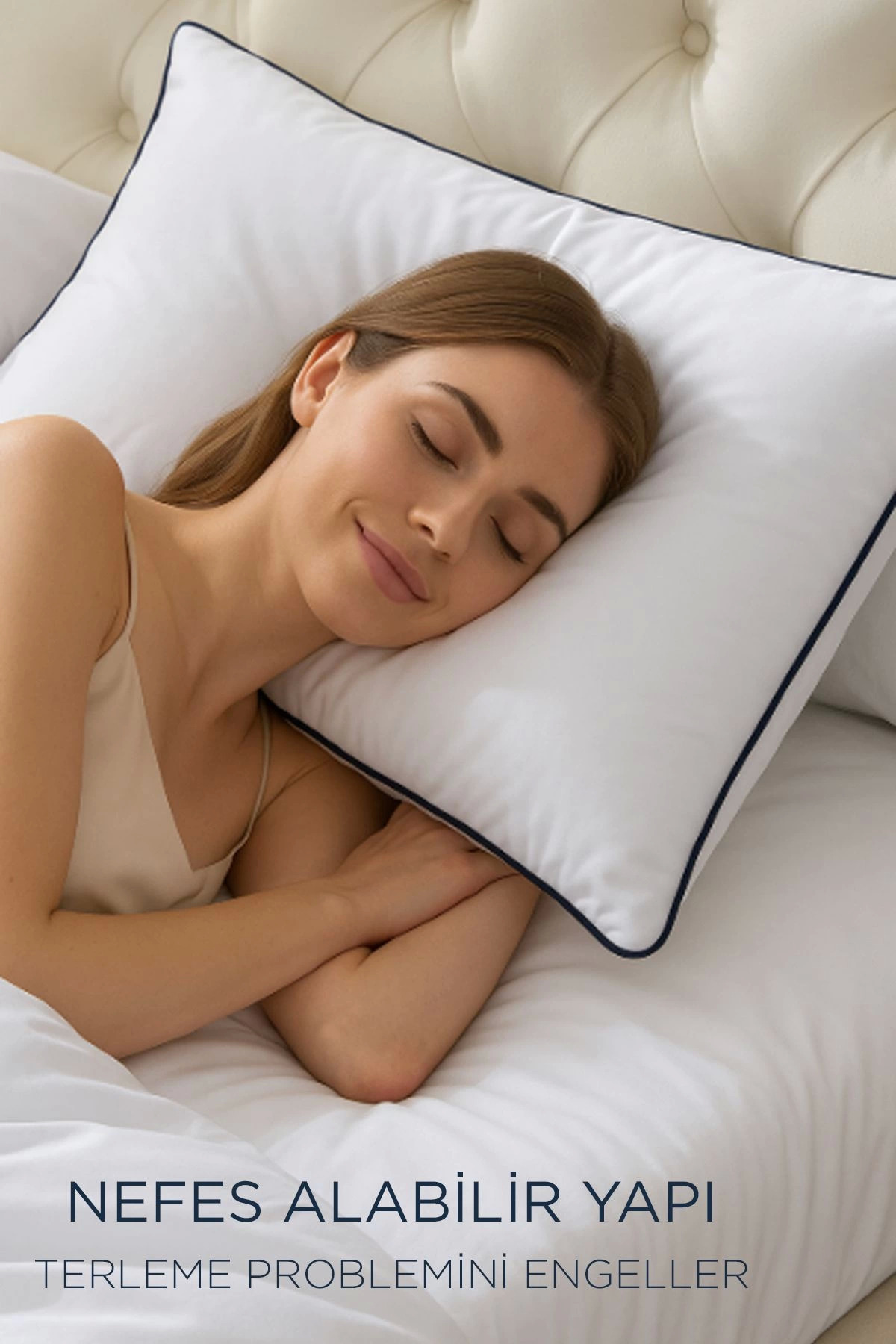 Rby 2 Adet 50X70cm Nano Jel Lüks Yastık | 1200Gr Anti-Alerjik Pamuklu