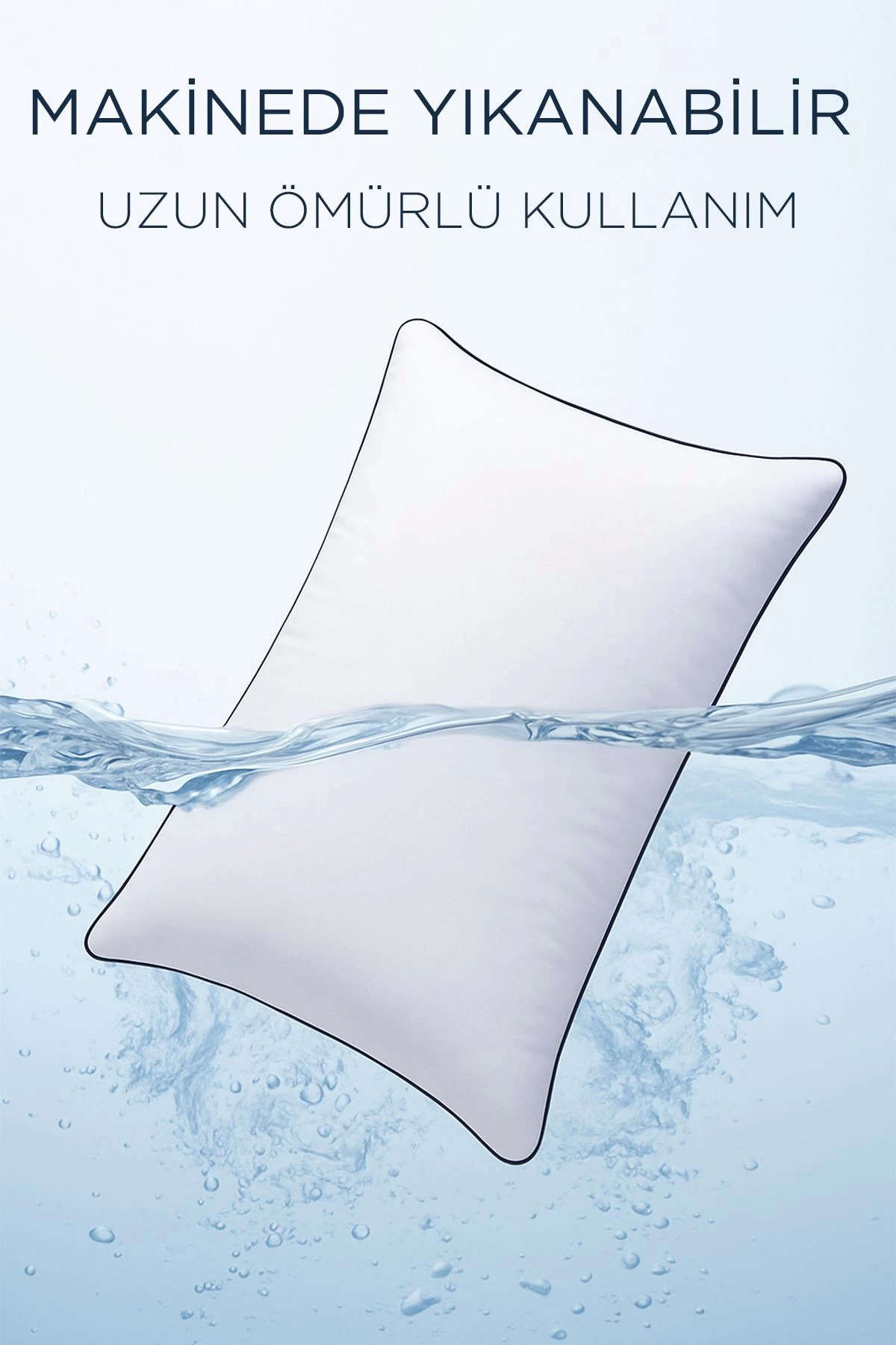 Rby 2 Adet 50X70cm Nano Jel Lüks Yastık | 1200Gr Anti-Alerjik Pamuklu