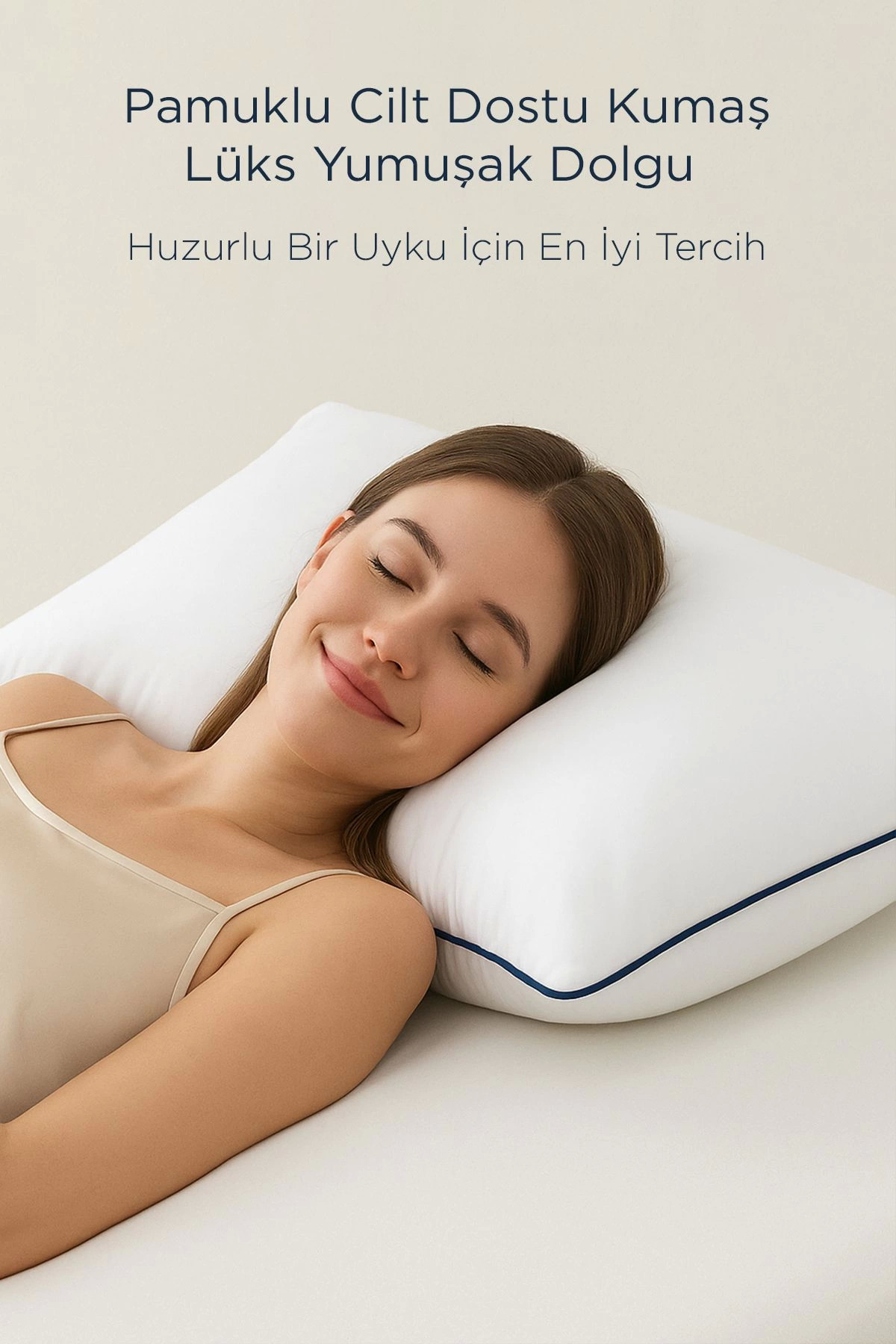 Rby 2 Adet 50X70cm Nano Jel Lüks Yastık | 1200Gr Anti-Alerjik Pamuklu