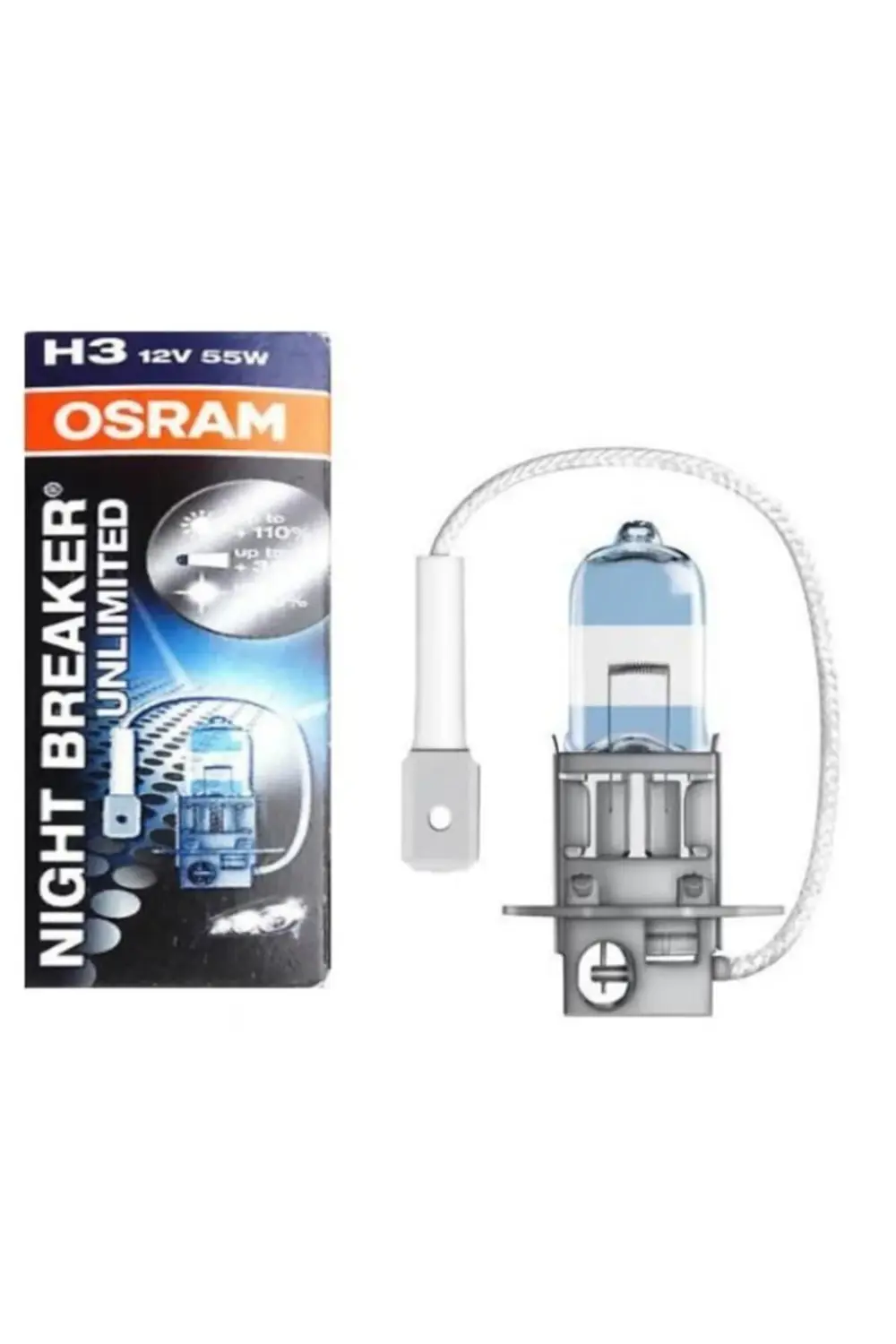 2 Adet 64151 Night Breaker Ultimate H3 Ampul +%100 Fazla Işık