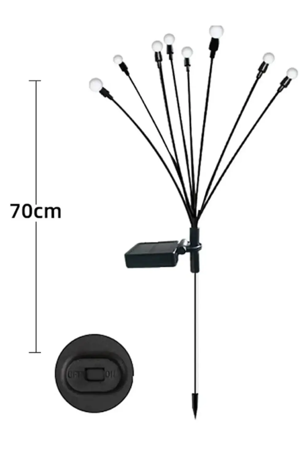 2 Adet 8 Ledli Solar Bahçe Işıkları Gün Işıgı Dış Mekan Peyzaj 2