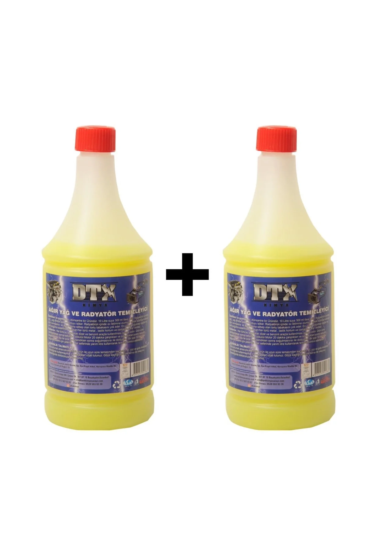 2 Adet Ağır Yağ Ve Radyatör Temizleme Ilacı Sarı Kons. 1/10 1 Lt