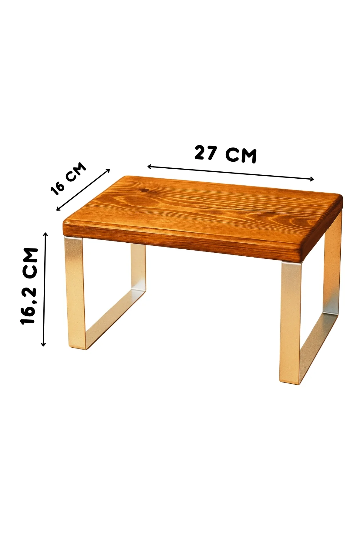 2 Adet Ahşap Dolap Içi Düzenleyici Raf, Metal Ayaklı Bardak Rafı,