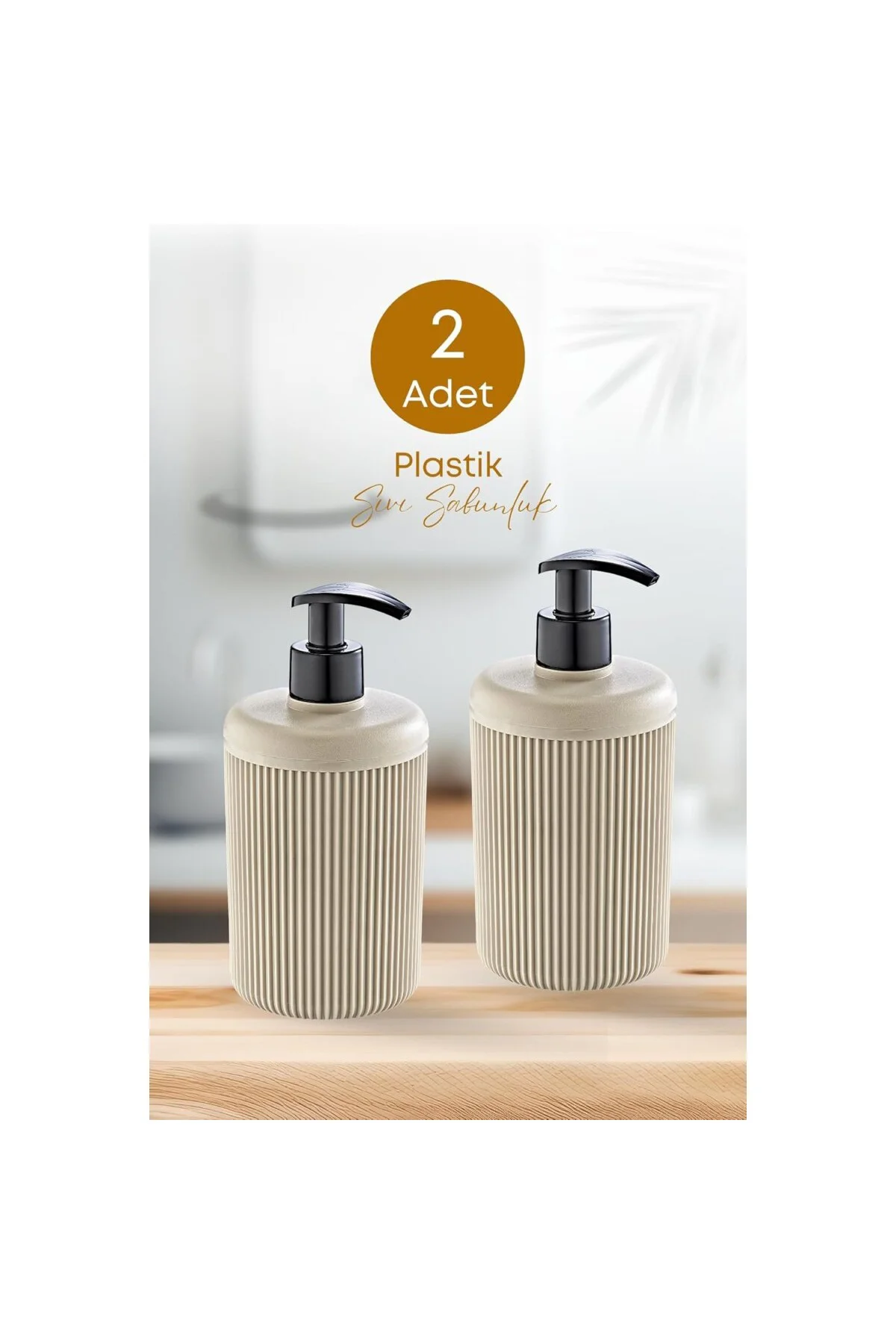 2 Adet Akrilik Sıvı Sabunluk Mutfak Banyo Sabunluk Seti- 400 ml C