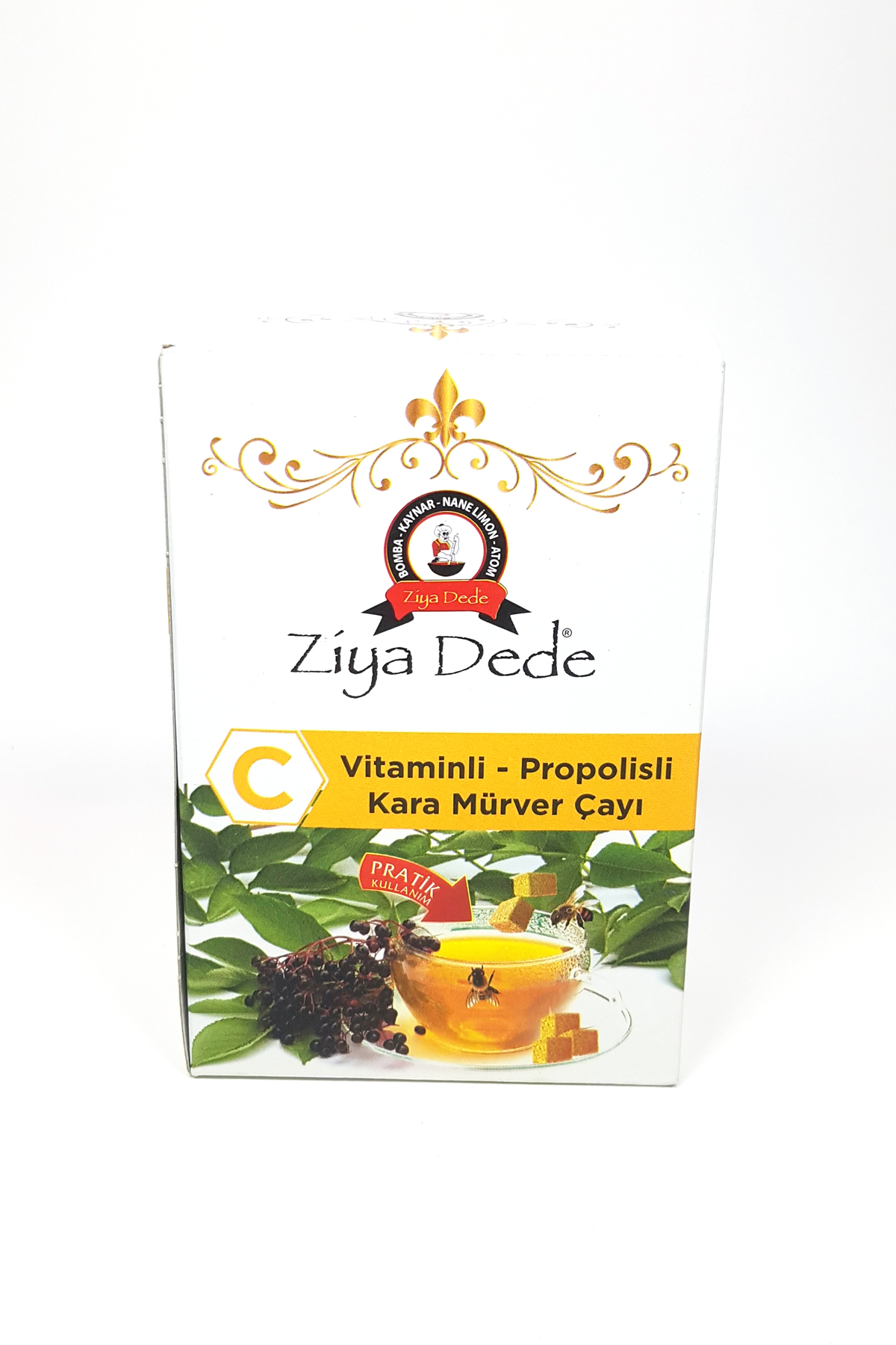 2 Adet Atom C Vitaminli Kara Mürver Çayı Vitaminli Propolisli 150