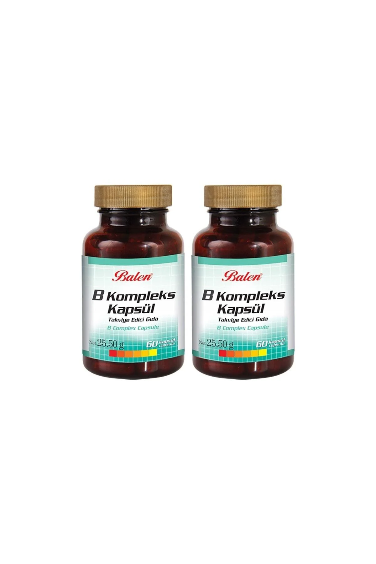 2 Adet B Kompleks 60 Kapsül 25.50 g