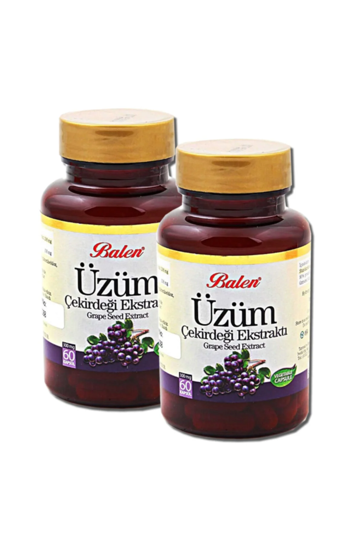 2 Adet Balen Üzüm Çekirdeği Ekstraktı 60 Kapsül 300 mg