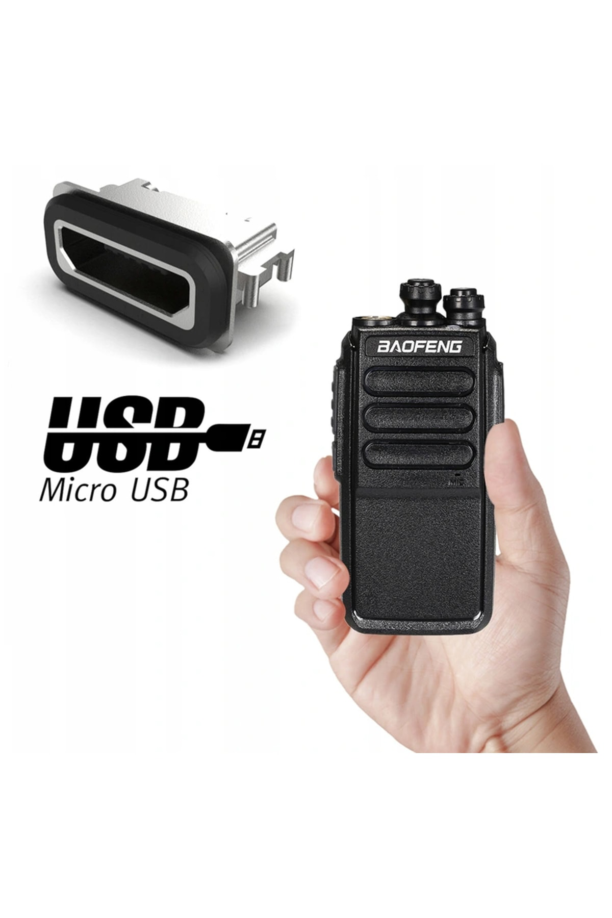 2 Adet Baofeng C3 Teklsiz, En Yeni Model Telsiz 2 Adet Set Baofen