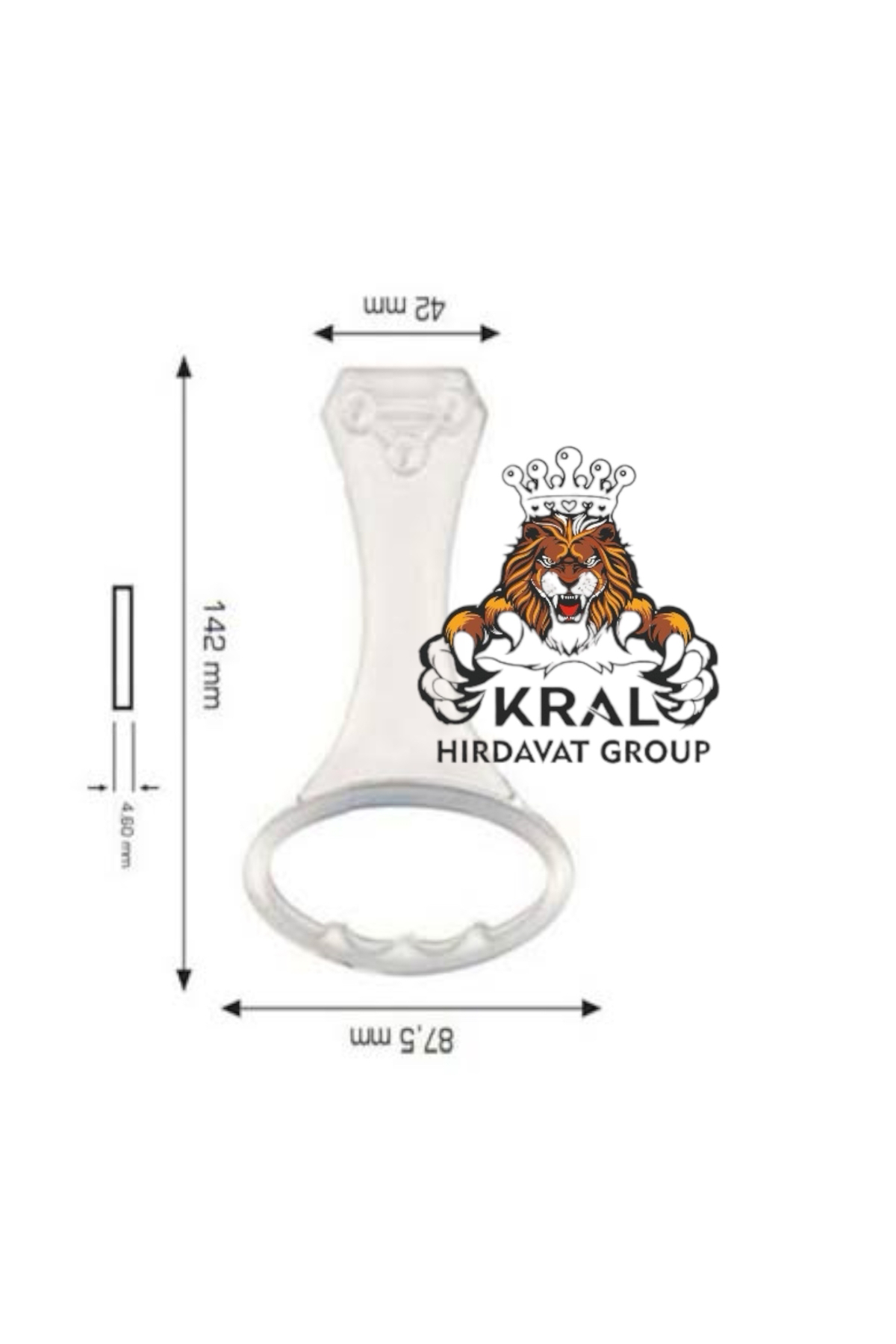 Kral Hirdavat 2 Adet, Baza Tutma Kolu, Şeffaf Baza Kulpu, Slikon Baza Kulp, (Vi