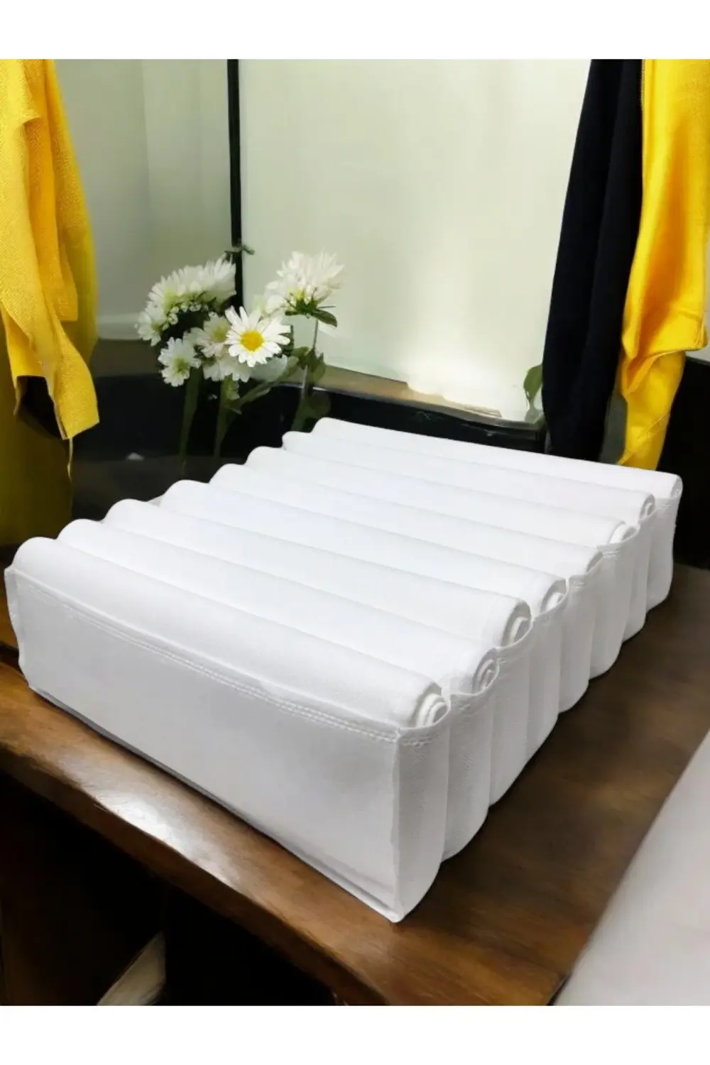 2 Adet Beyaz Akordiyon Tipi Large 8 Gözlü Çekmece İçi Düzenleyici