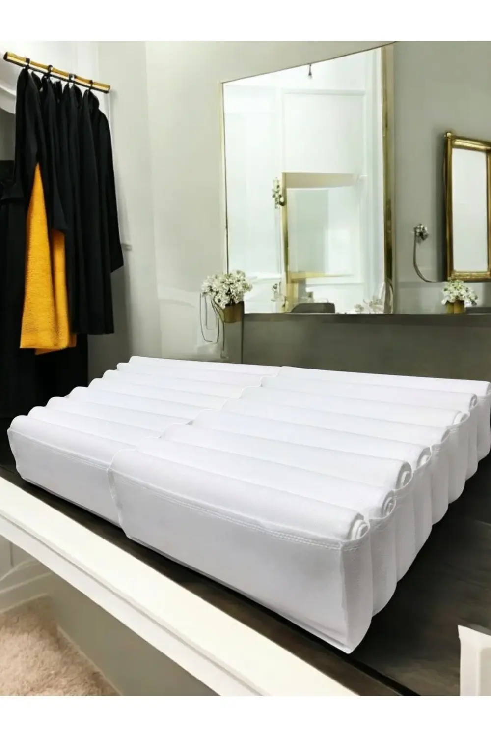 2 Adet Beyaz Akordiyon Tipi Large 8 Gözlü Çekmece İçi Düzenleyici