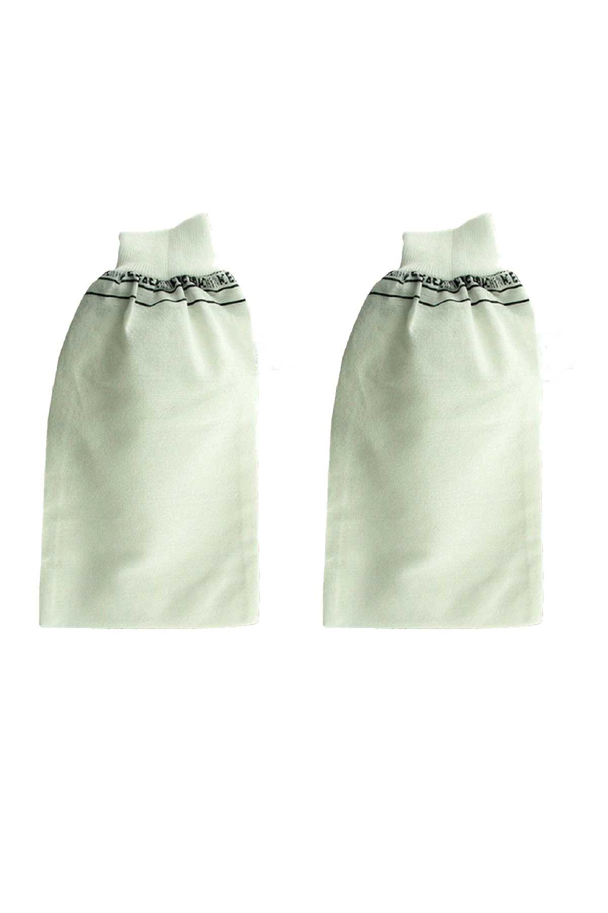 Just Cheap Store 2 Adet Beyaz Banyo Hamam Kesesi Lastikli 25X17 Cm