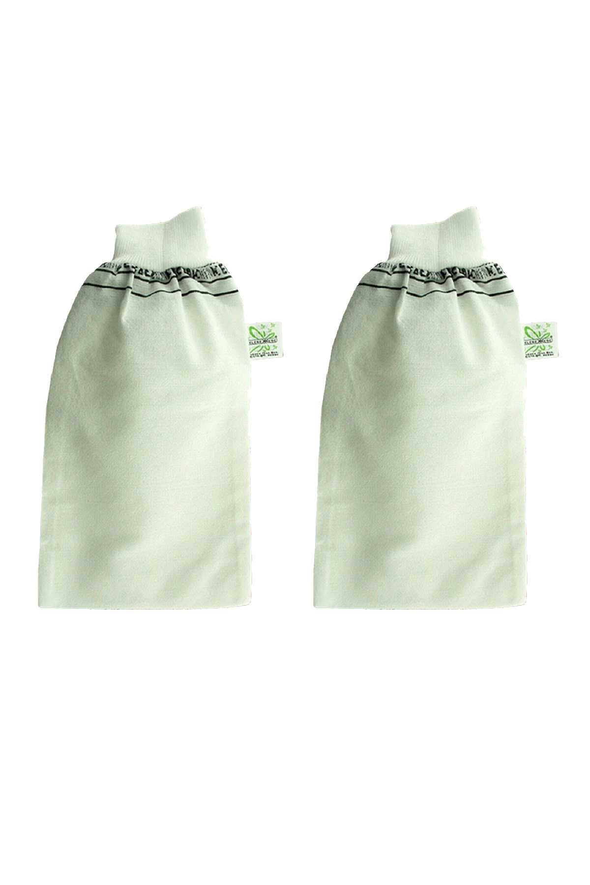 Just Cheap Store 2 Adet Beyaz Banyo Hamam Kesesi Lastikli 25X17 Cm