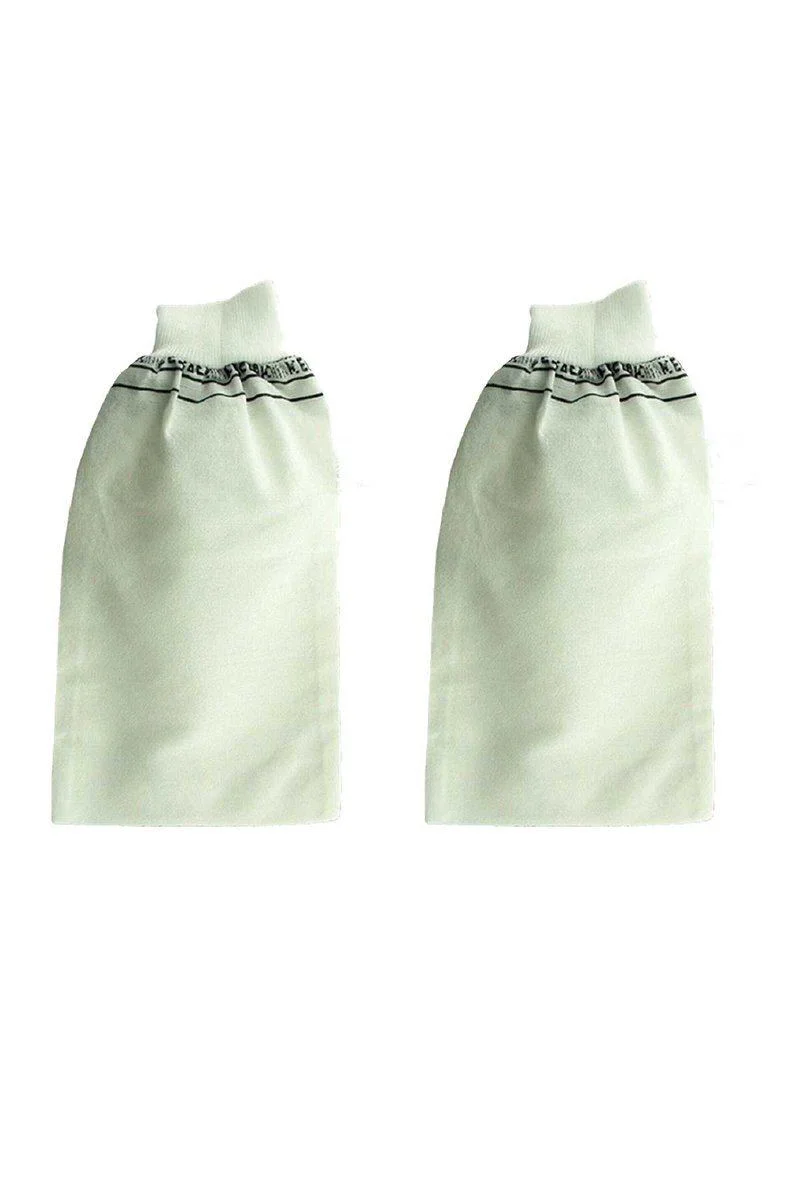 2 Adet Beyaz Banyo Hamam Kesesi - Kelebek Kese 25x17 Cm, Orta Kalınlık, Lastikli Fiyatı, Yorumları ve Özellikleri