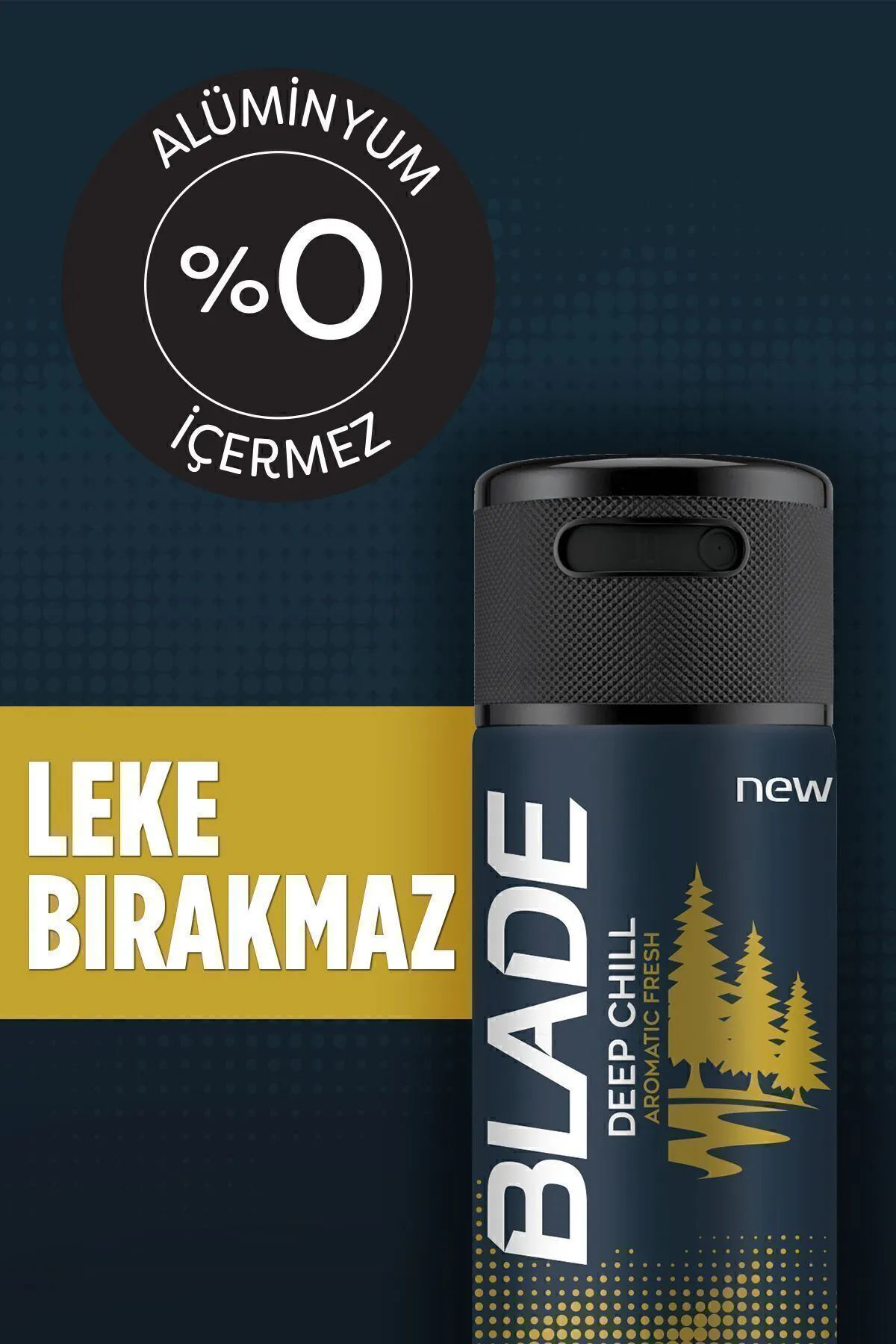 2 Adet Blade Deep Chill Erkek Deodorant 150 Ml Hızlı Kurur, Leke 