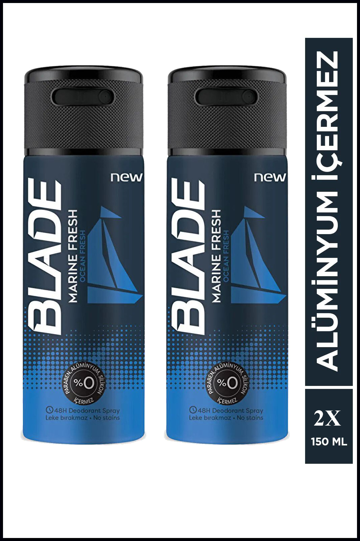 Just Cheap Store 2 Adet Blade Marine Fresh Erkek Deodorant Sprey 150 Ml