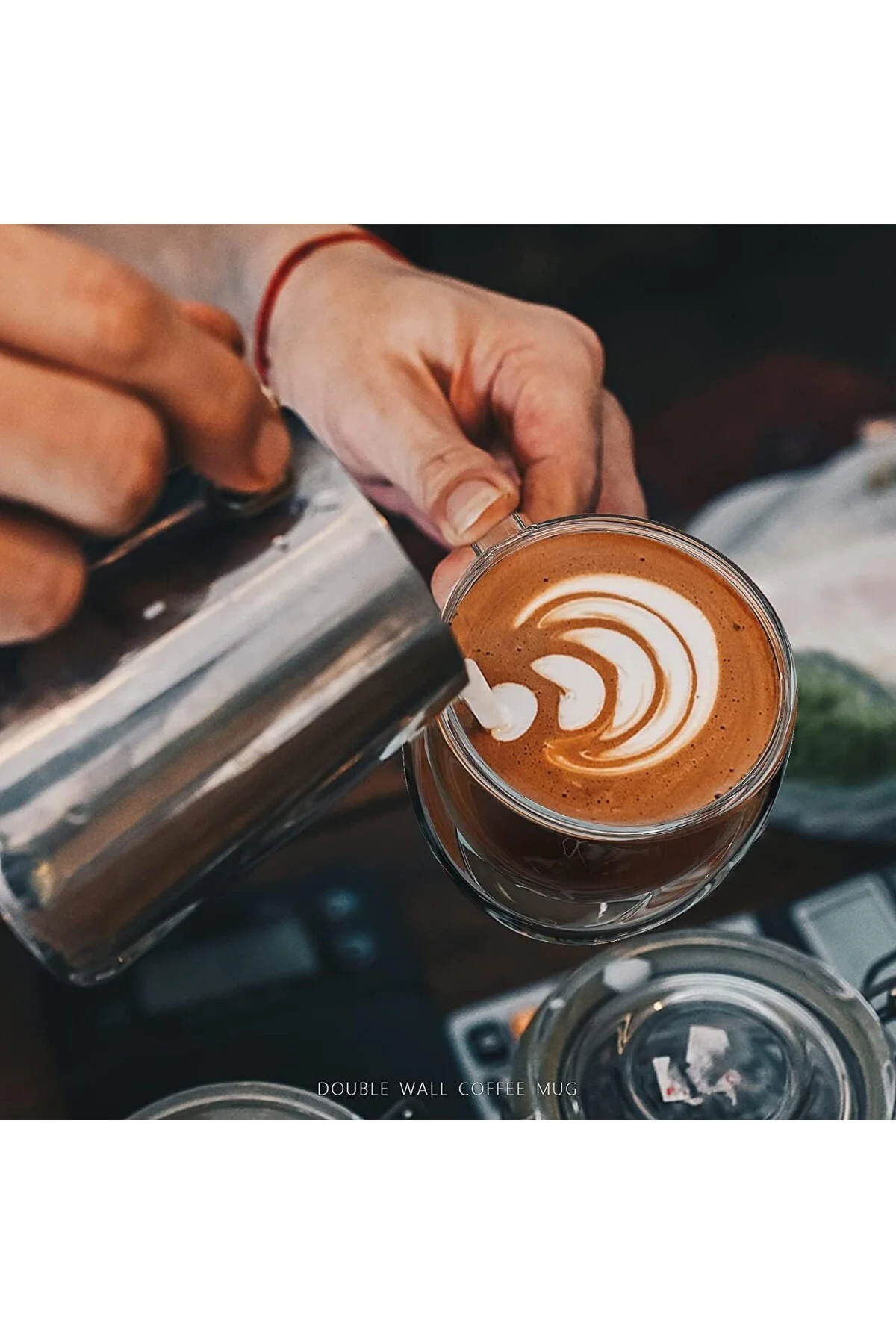 2 Adet Çift Cidarlı 250 Ml Kulplu Cam Çay Kahve Süt Kupa Borosili 2 Adet Çift Cidarlı 250 Ml Kulplu Cam Çay Kahve Süt Kupa Borosili