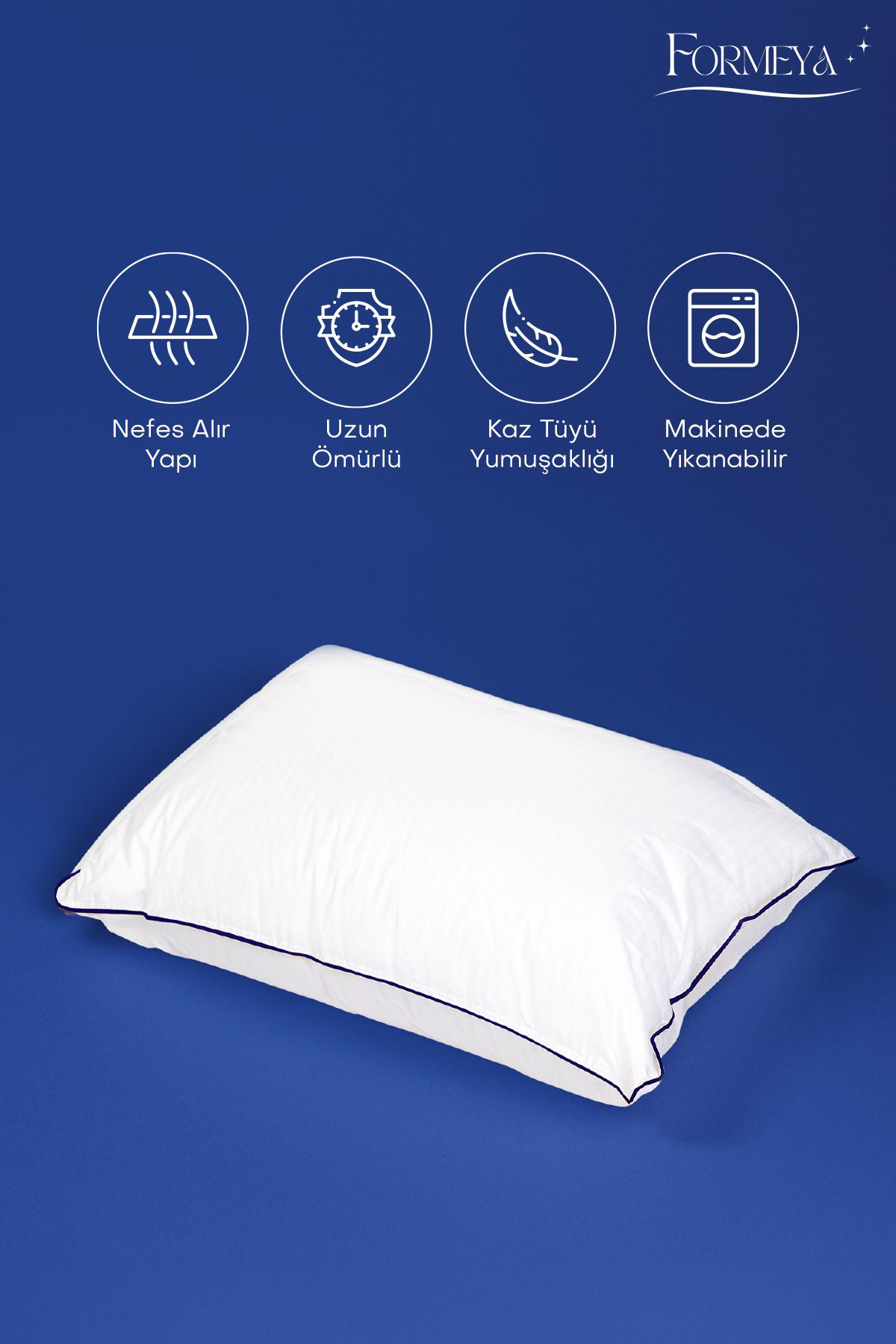 Formeya 2 Adet Climate Nano Jel Yastık Otel Yastığı 50X70 Cm %100 Pamuk D