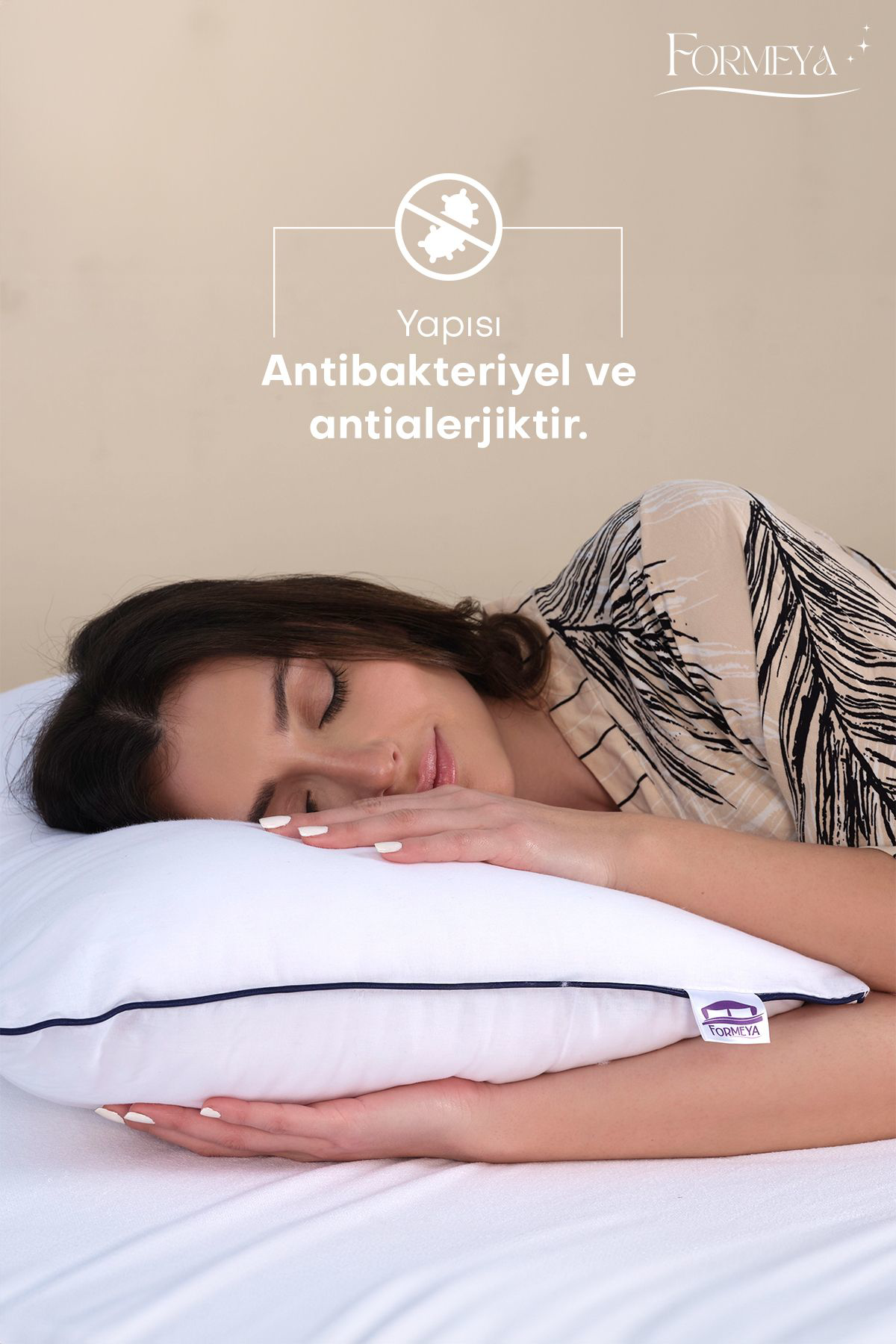 Formeya 2 Adet Climate Nano Jel Yastık Otel Yastığı 50X70 Cm %100 Pamuk D