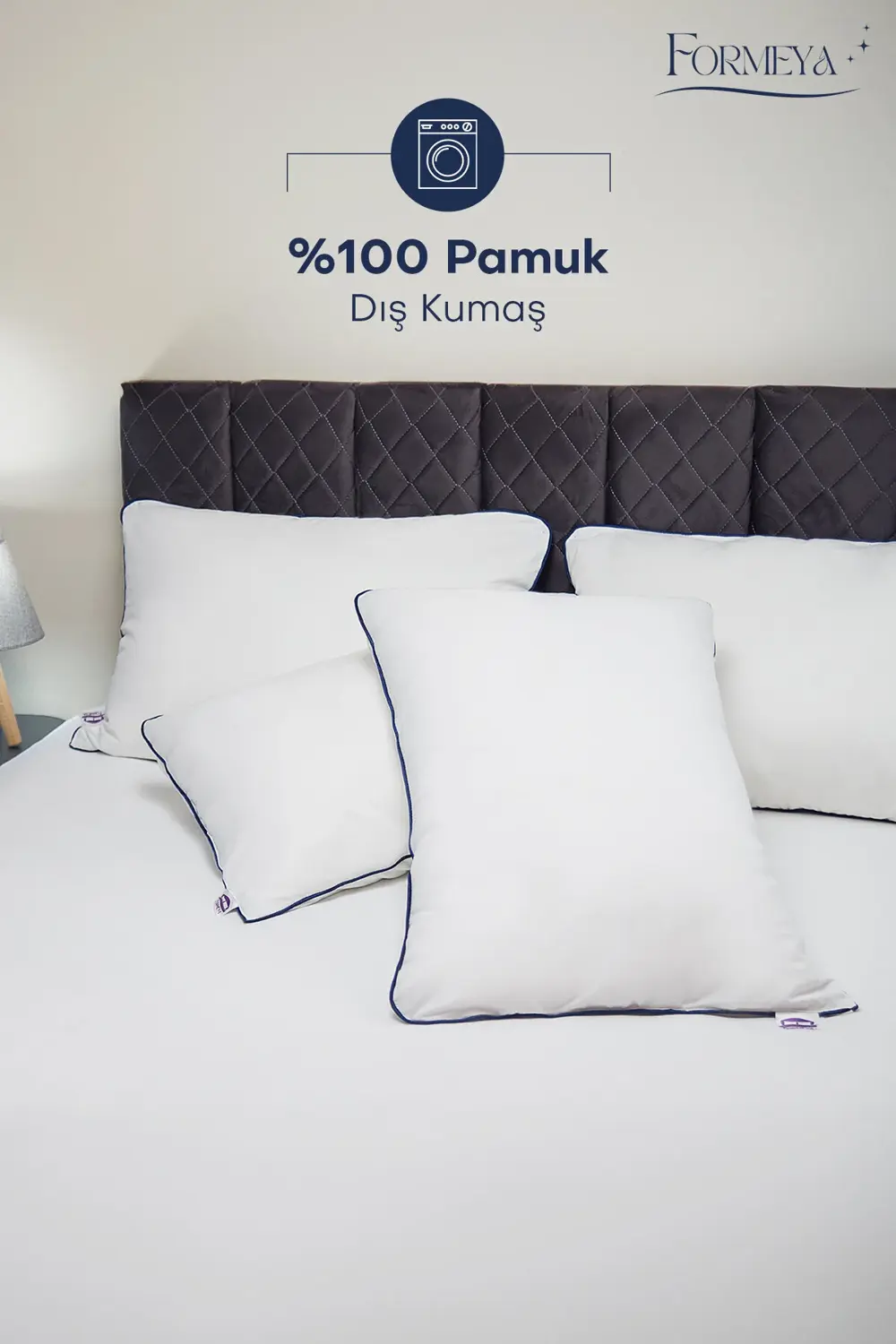2 Adet Climate Nano Jel Yastık Otel Yastığı 50x70 cm %100 Pamuk D