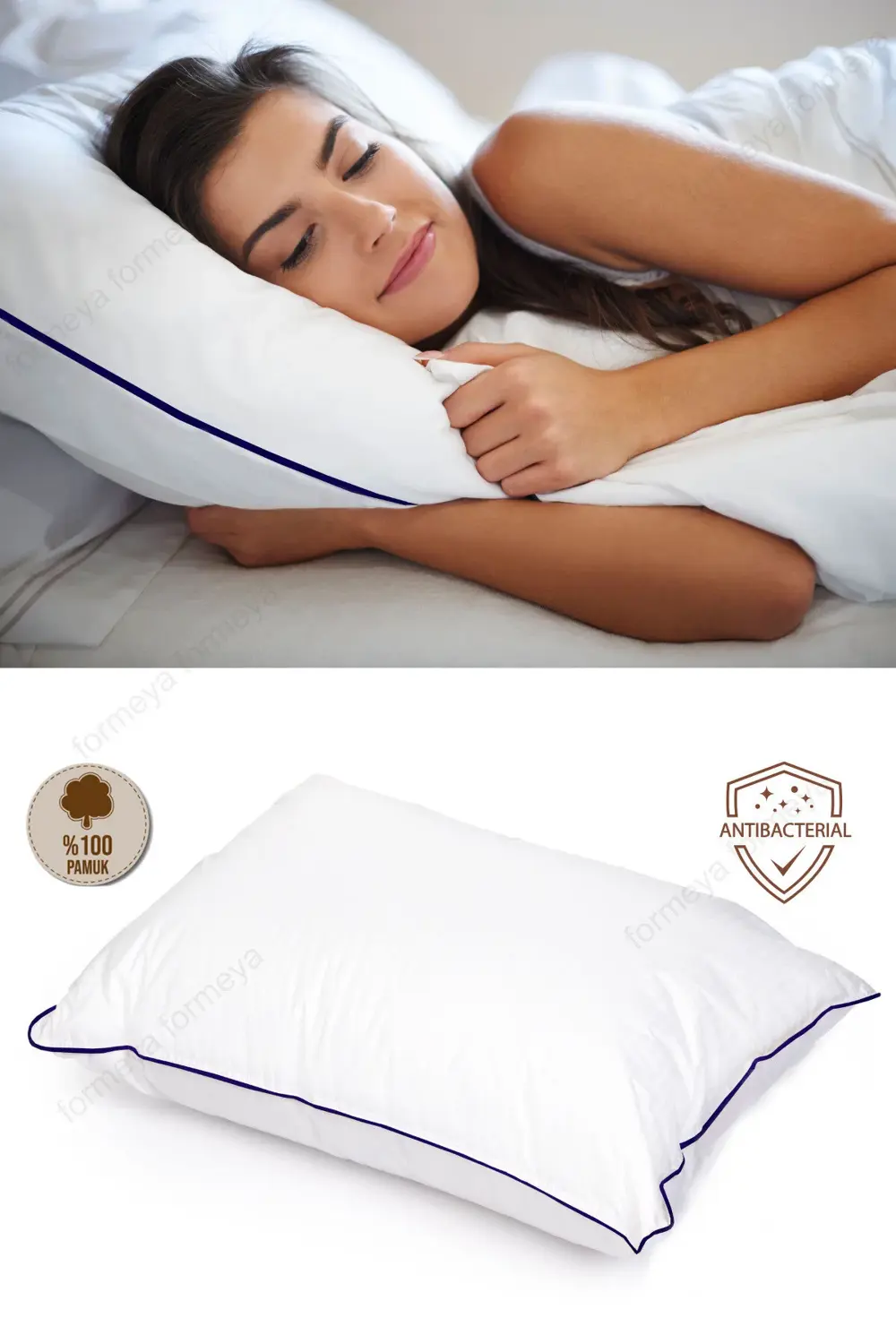 2 Adet Climate Nano Jel Yastık Otel Yastığı 50x70 cm %100 Pamuk D