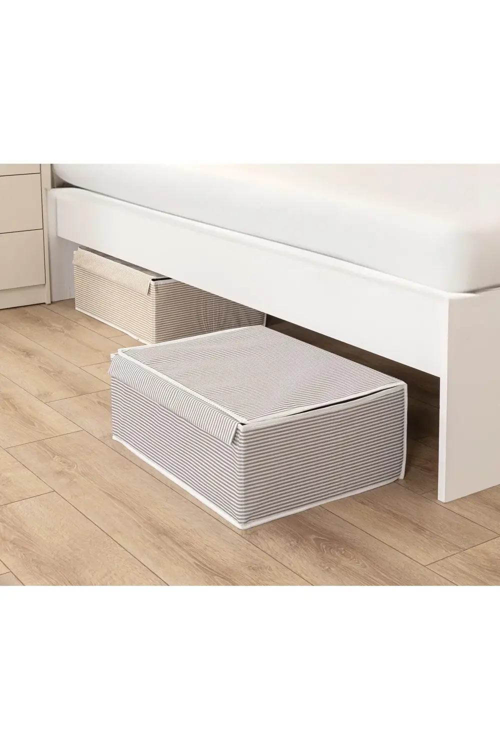 Pazar Kapısı 2 Adet Çok Amaçlı Kapaklı Kutu Baza Boy Gri 50X40x19 Cm