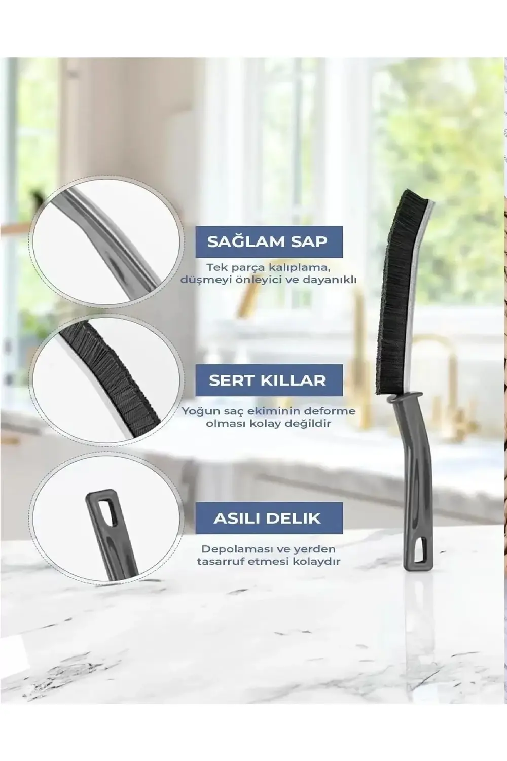 2 ADET Çok Amaçlı Multi İnce Temizlik Fırçası Derz Arası Banyo Mu