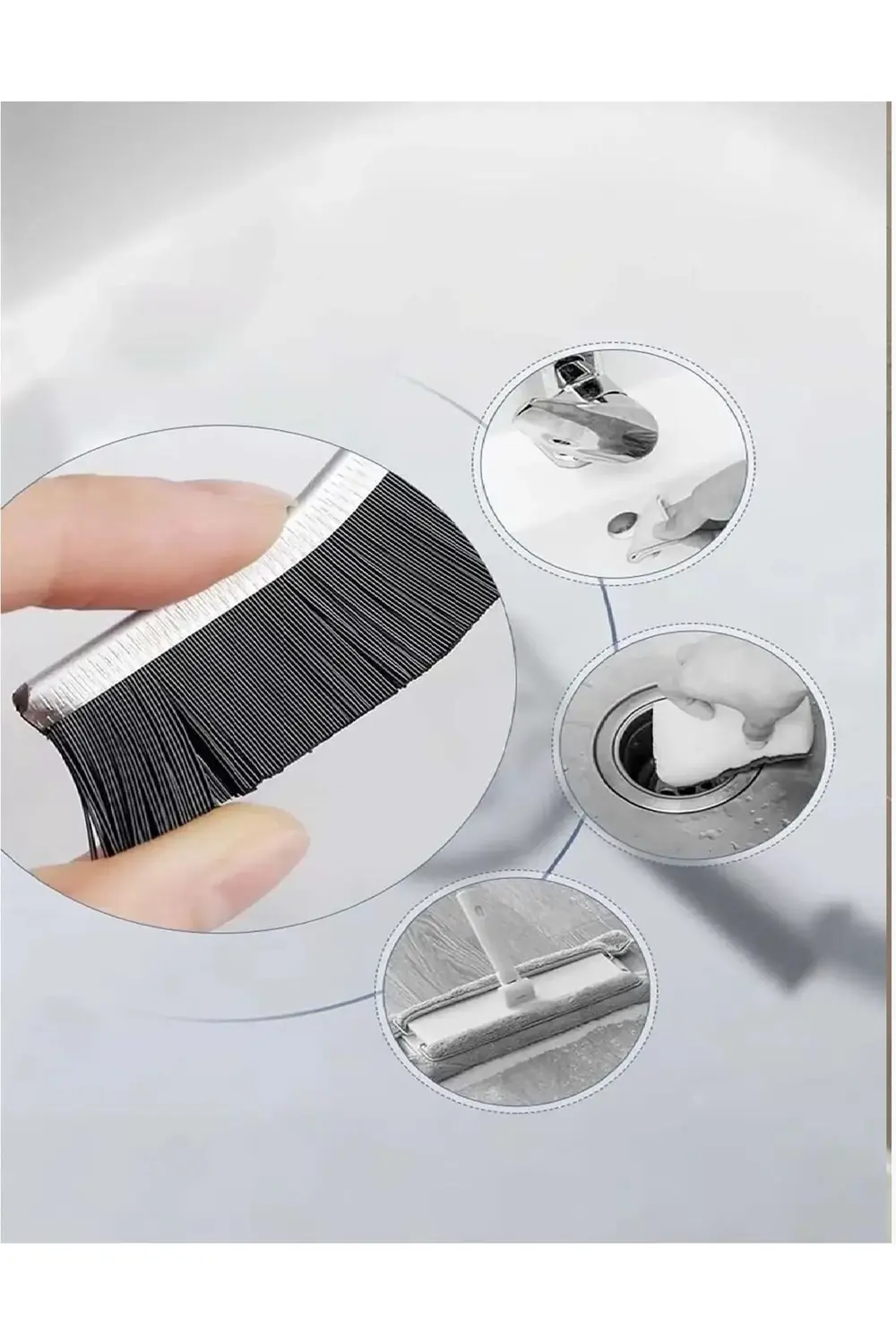 2 ADET Çok Amaçlı Multi İnce Temizlik Fırçası Derz Arası Banyo Mu