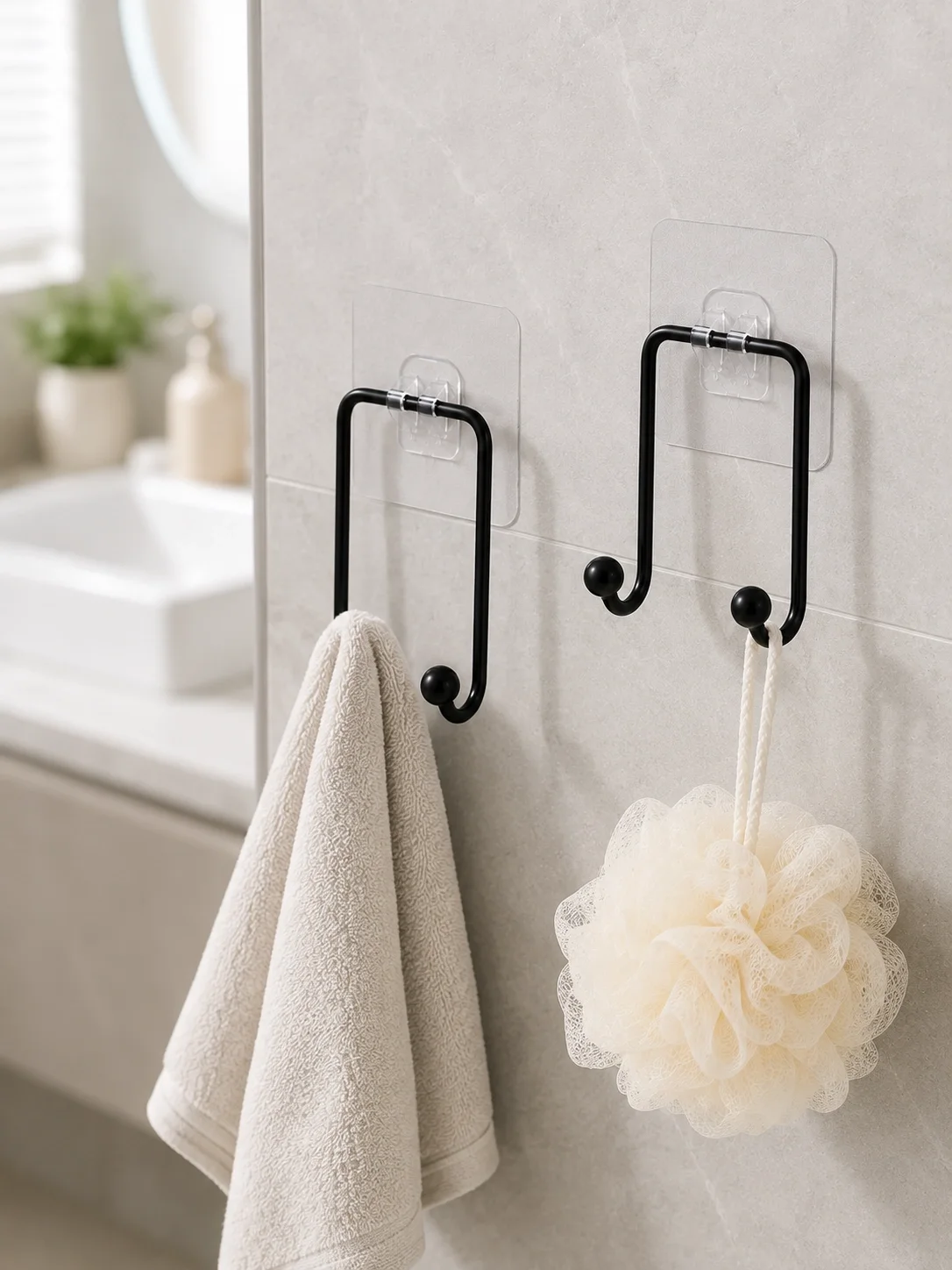 2 Adet Çok Amaçlı Yapışkanlı Askı Ev Mutfak Banyo Düzenleyici 2 Adet Çok Amaçlı Yapışkanlı Askı Ev Mutfak Banyo Düzenleyici
