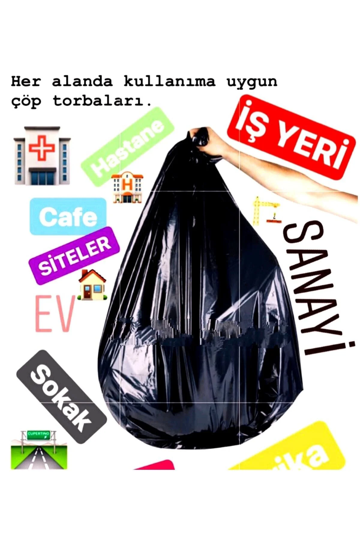 2 Adet Çöp Poşeti 400 gr 80*110 Jumbo