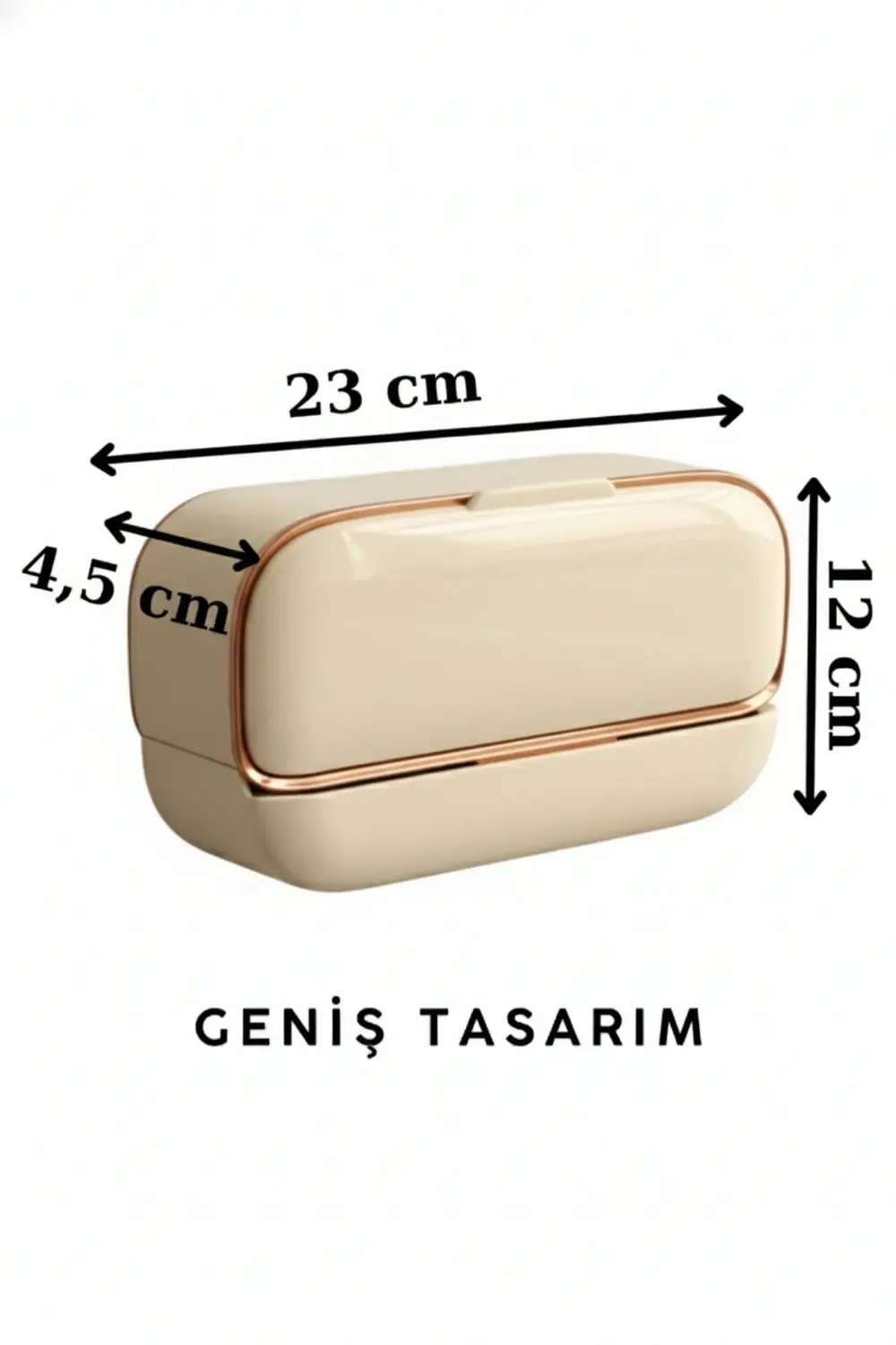 2 Adet Dekoratif Yeni Nesil Çift Bölmeli Sabunluk Seti, Yapışabil