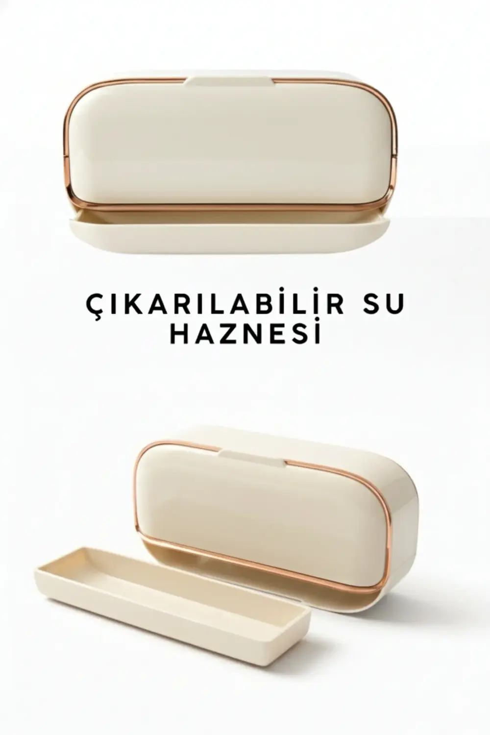 2 Adet Dekoratif Yeni Nesil Çift Bölmeli Sabunluk Seti, Yapışabil