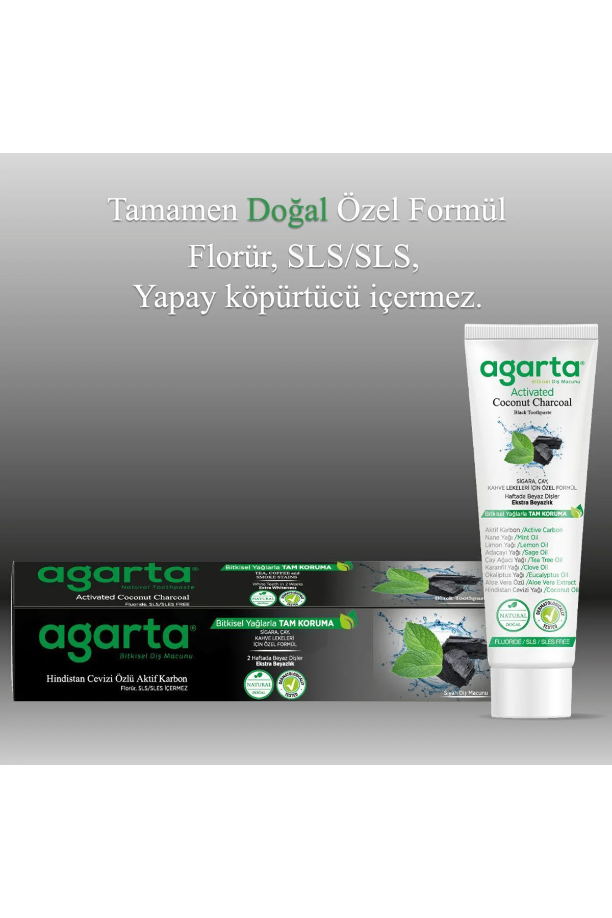 2 Adet Doğal Florürsüz Hindistan Cevizi Özlü Aktif Karbonlu Diş Macunu 100 ml Fiyatı, Yorumları ve Özellikleri