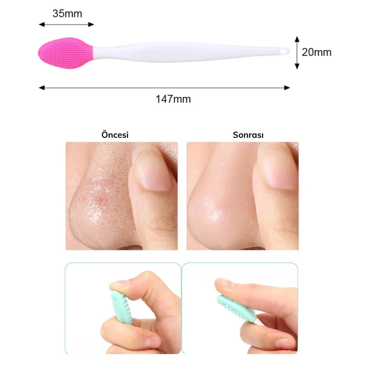 2 Adet Dudak Fırçası Peeling Etkili Gözenek Siyah Nokta Temizleyici Akne Giderici Çift Yönl 2 Adet Dudak Fırçası Peeling Etkili Gözenek Siyah Nokta Temizleyici Akne Giderici Çift Yönl