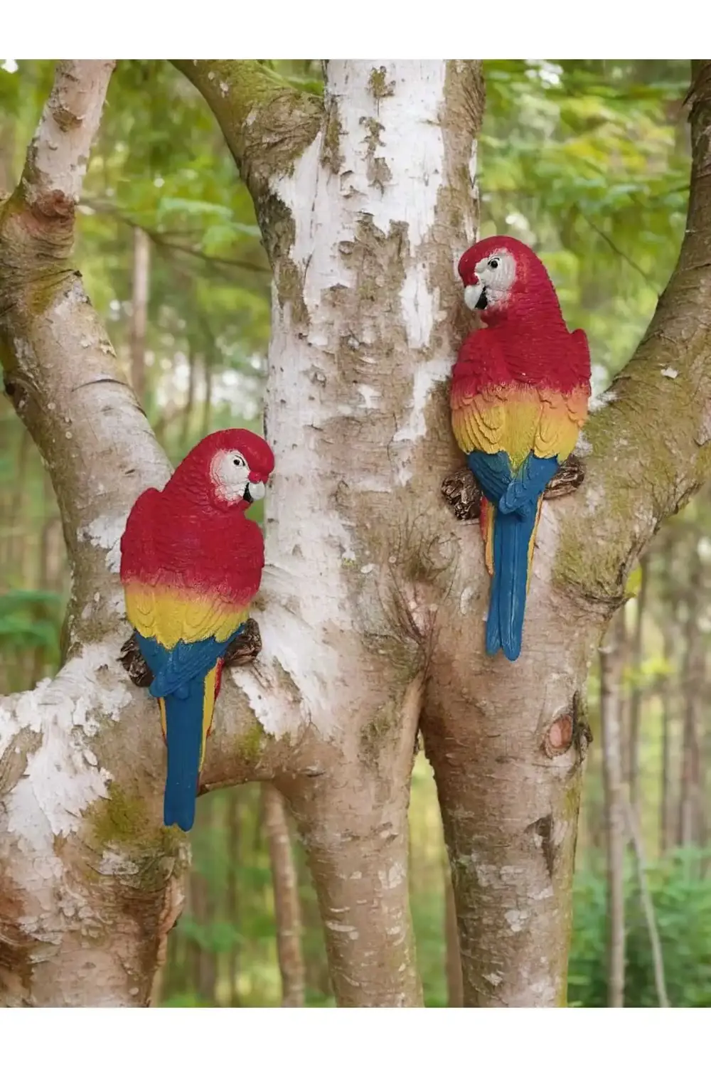 2 Adet El Boyaması Muhabbet Kuşu Duvar Balkon Bahçe Süsü Farklı R