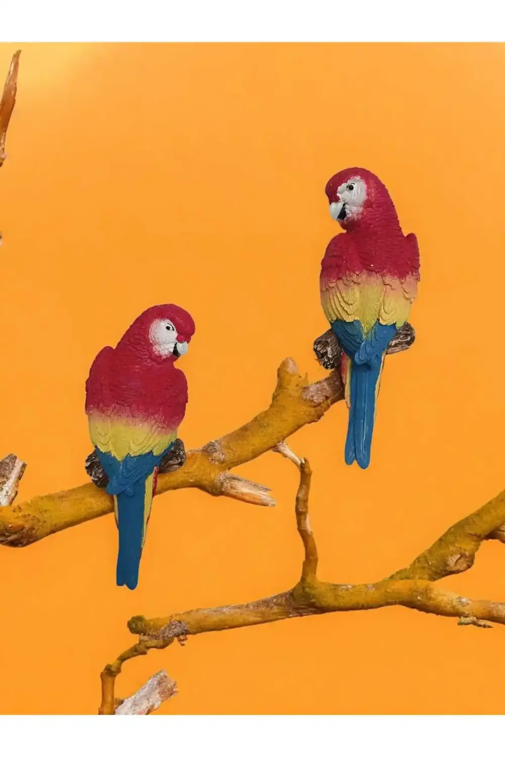 2 Adet El Boyaması Muhabbet Kuşu Duvar Balkon Bahçe Süsü Farklı R