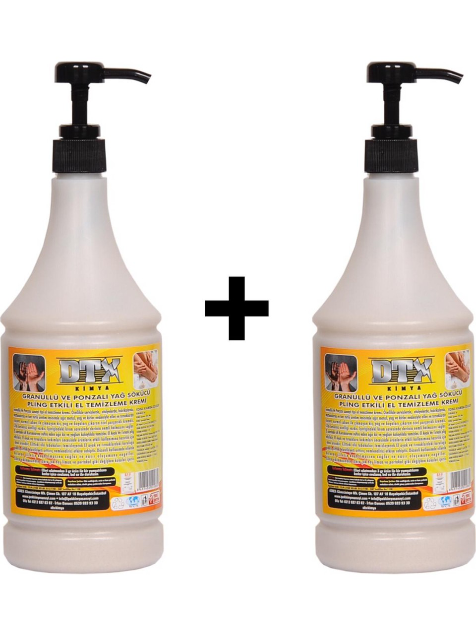 Dtx Kimya 2 Adet Endüstriyel Ponza'li El Temizleme Kremi ( Sabunu) 1 Kg