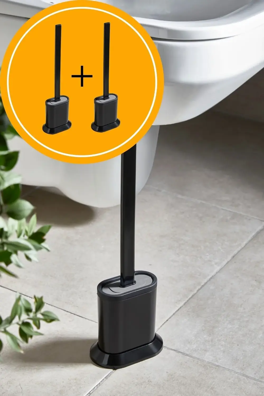 2 Adet Esnek Klozet Temizleme Fırçası, Antibakteriye, Silikon Uçl